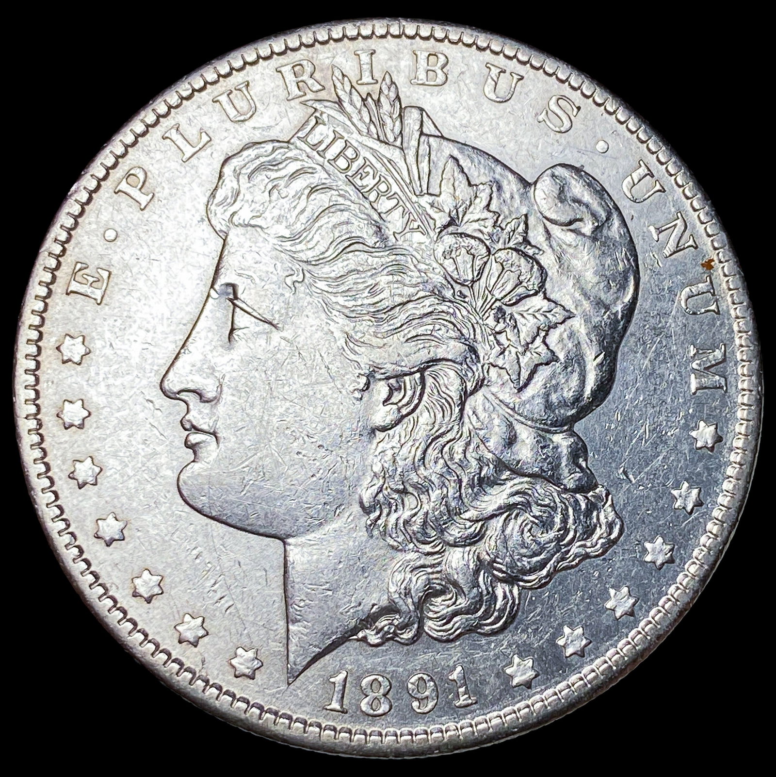 1891-S Silver Morgan Dollar CLOSELY UNCIRCULATED: 1891-S Silver Morgan Dollar CLOSELY UNCIRCULATED