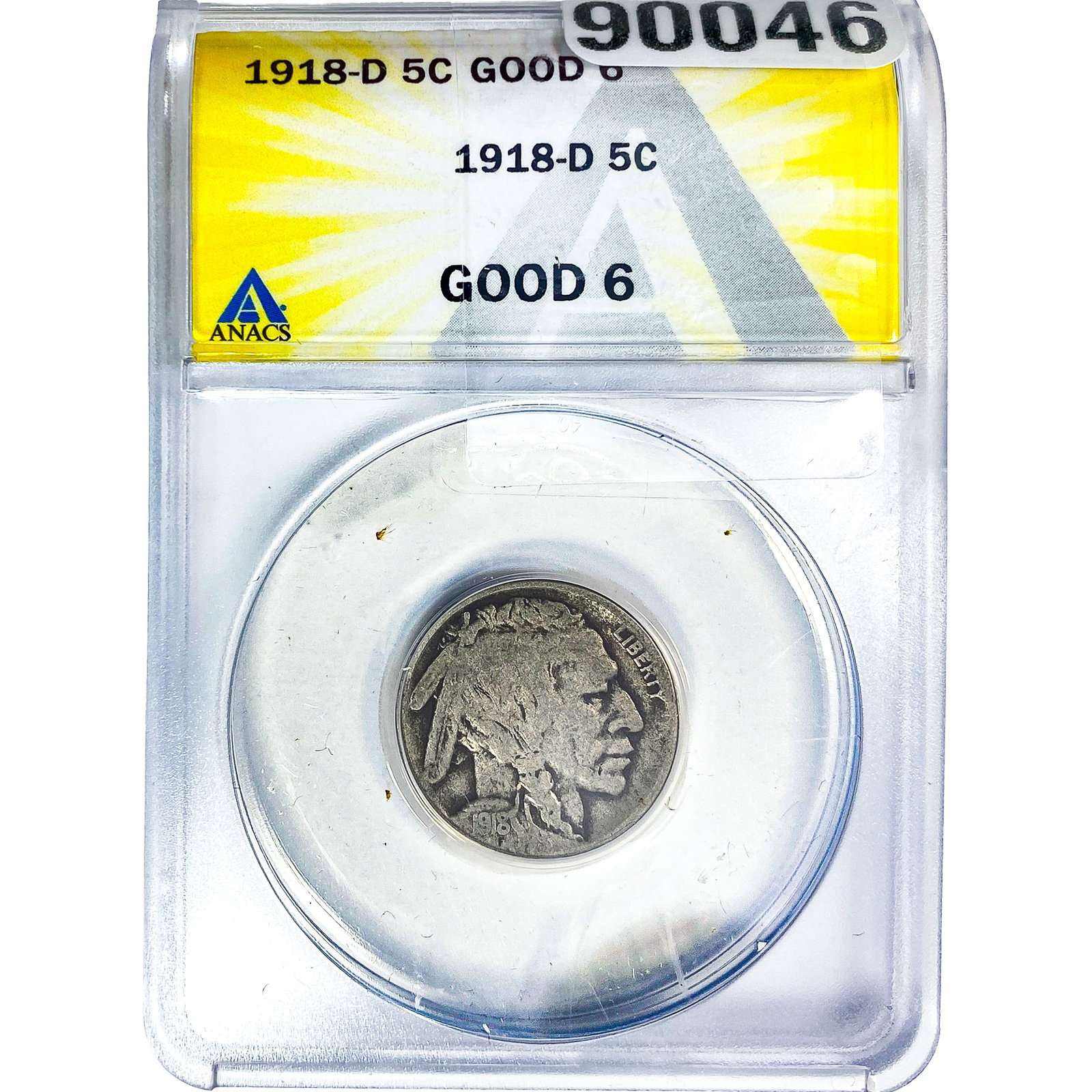 1918-D Buffalo Nickel ANACS G6: 1918-D Buffalo Nickel ANACS G6