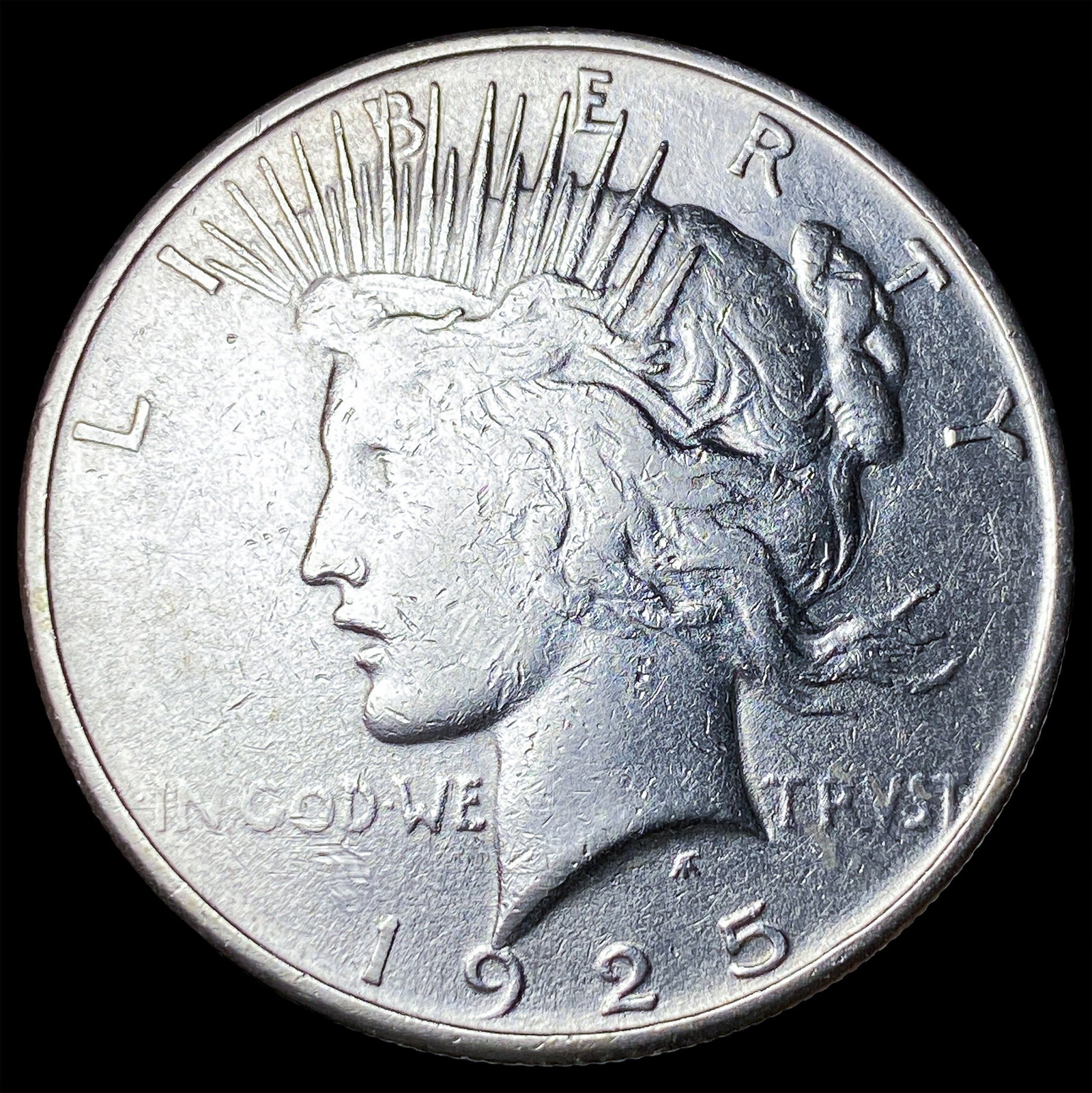 1925-S Silver Peace Dollar NEARLY UNCIRCULATED: 1925-S Silver Peace Dollar NEARLY UNCIRCULATED