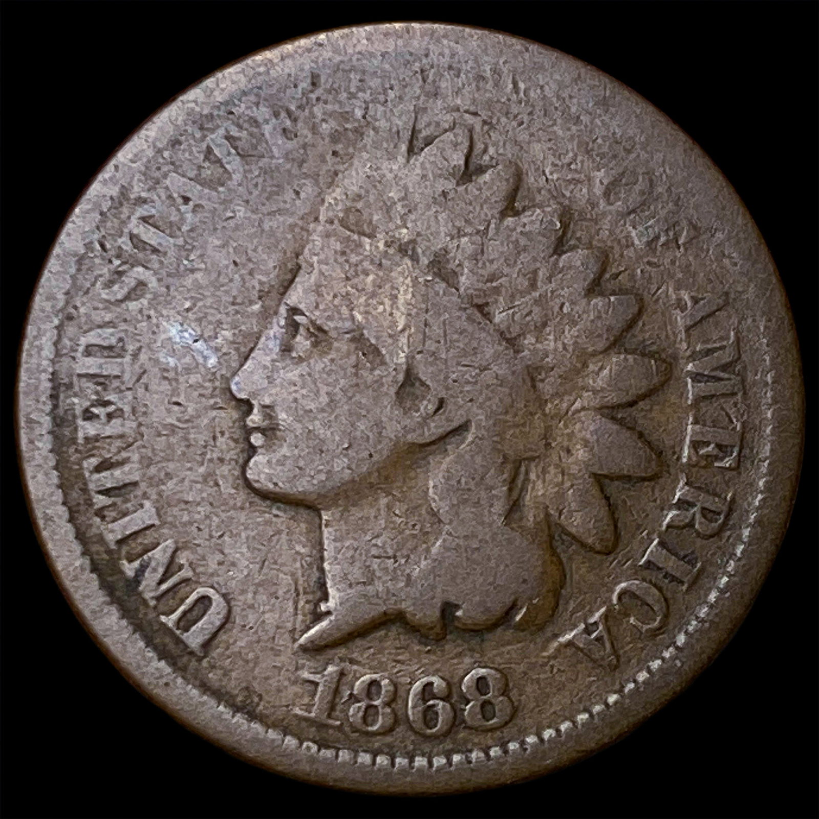 1868 Indian Head Cent NICELY CIRCULATED: 1868 Indian Head Cent NICELY CIRCULATED