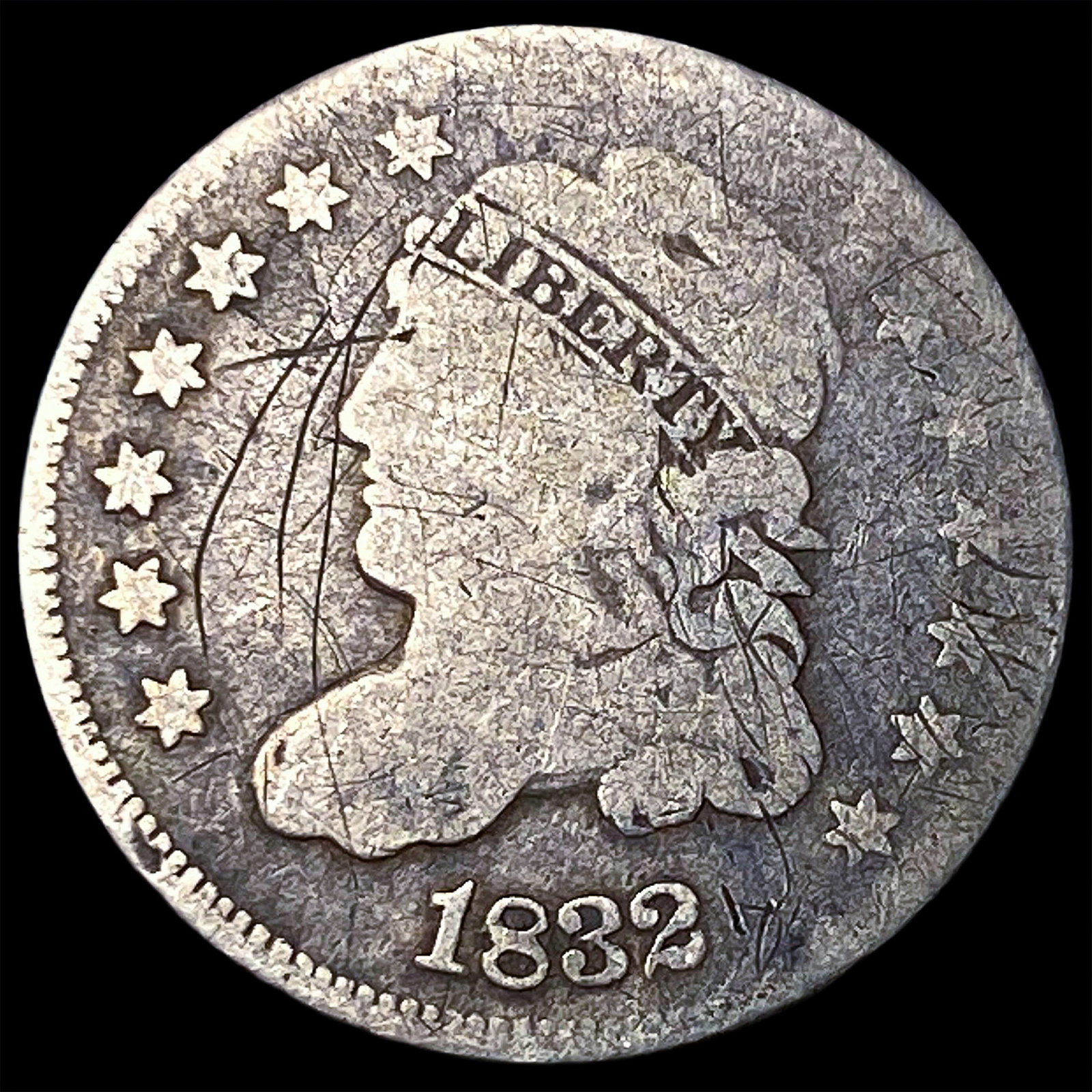 1832 Capped Bust Half Dime NICELY CIRCULATED: 1832 Capped Bust Half Dime NICELY CIRCULATED