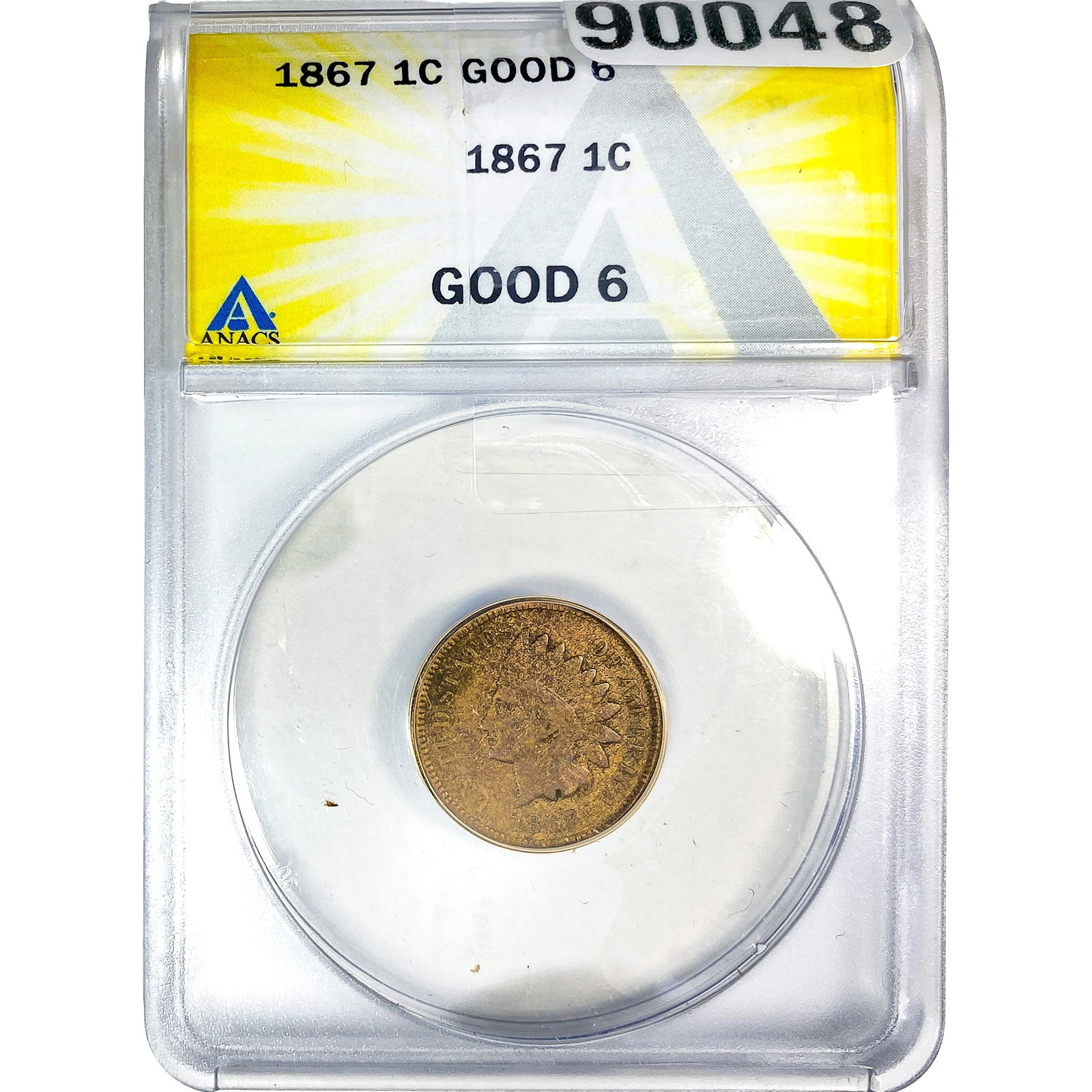1867 Indian Head Cent ANACS G6: 1867 Indian Head Cent ANACS G6