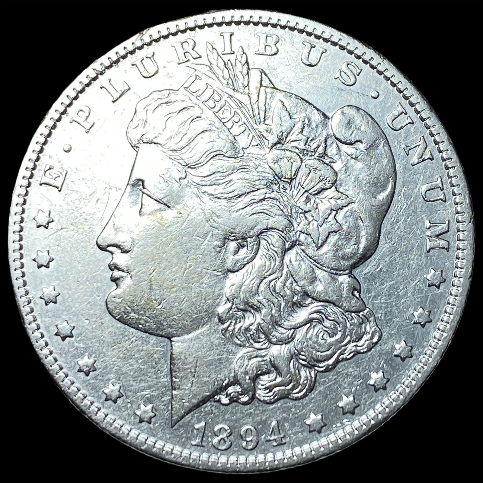 1894-S Silver Morgan Dollar NEARLY UNCIRCULATED: 1894-S Silver Morgan Dollar NEARLY UNCIRCULATED