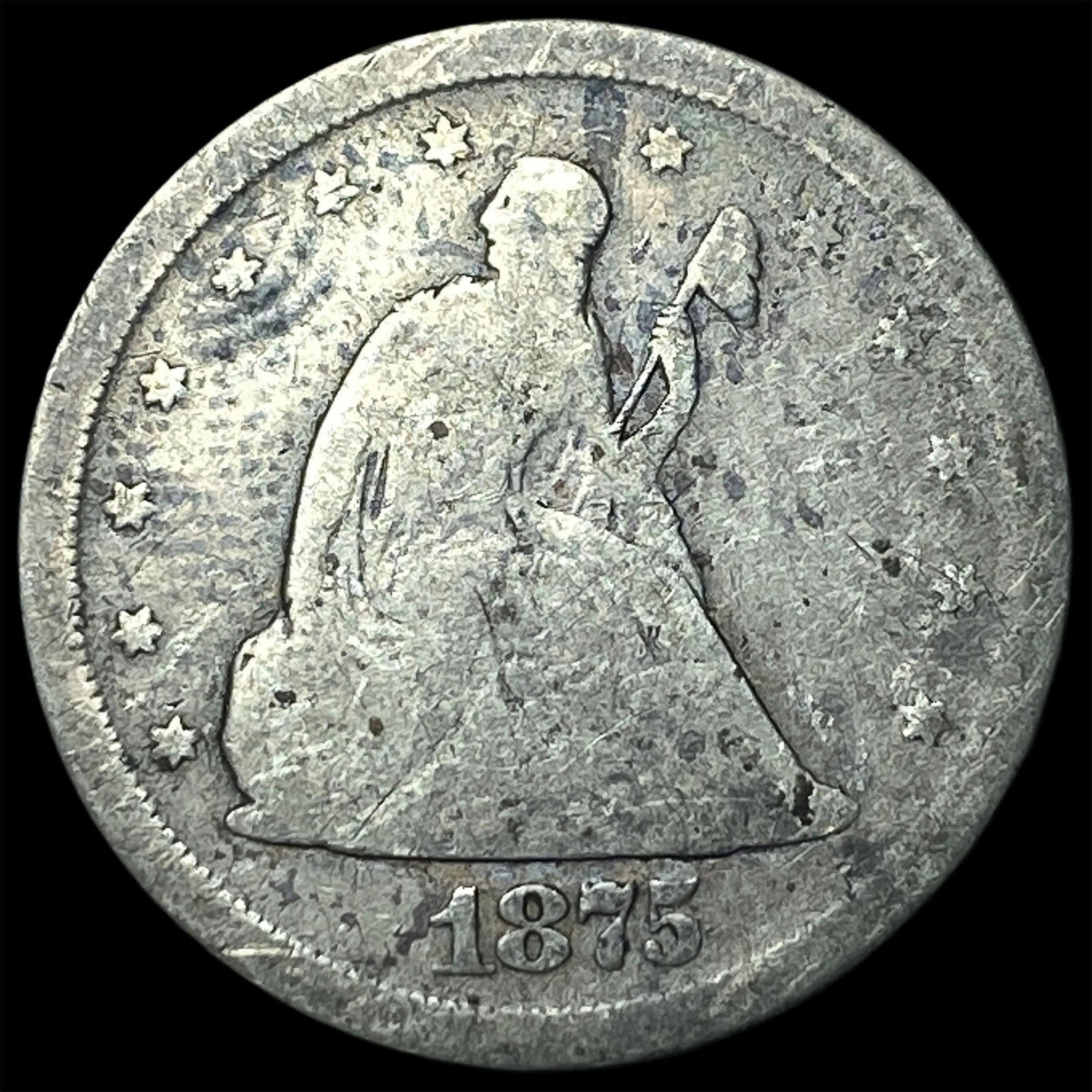 1875 Seated Liberty Half Dollar NICELY CIRCULATED: 1875 Seated Liberty Half Dollar NICELY CIRCULATED