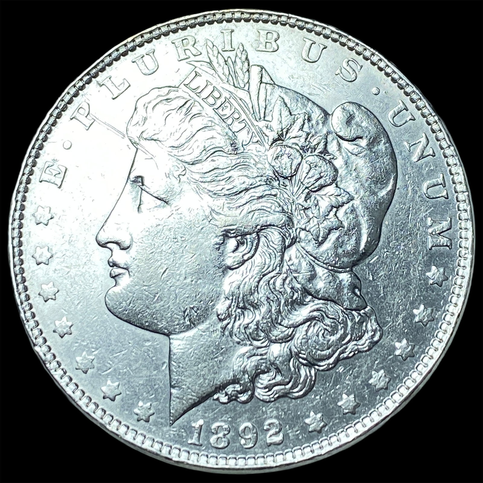 1892-S Silver Morgan Dollar CLOSELY UNCIRCULATED: 1892-S Silver Morgan Dollar CLOSELY UNCIRCULATED