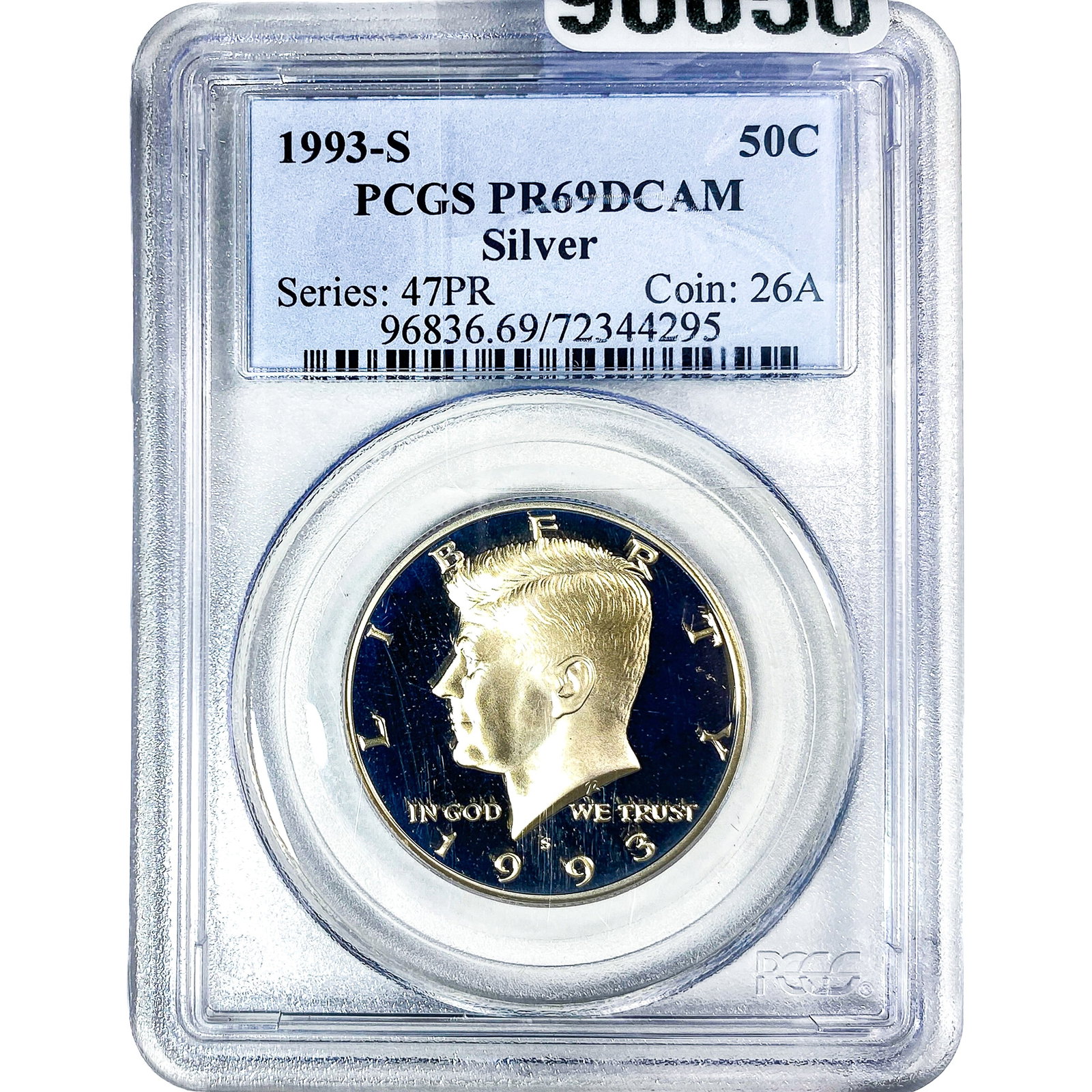 1993-S Kennedy Half Dollar PCGS PR69 DCAM: 1993-S Kennedy Half Dollar PCGS PR69 DCAM