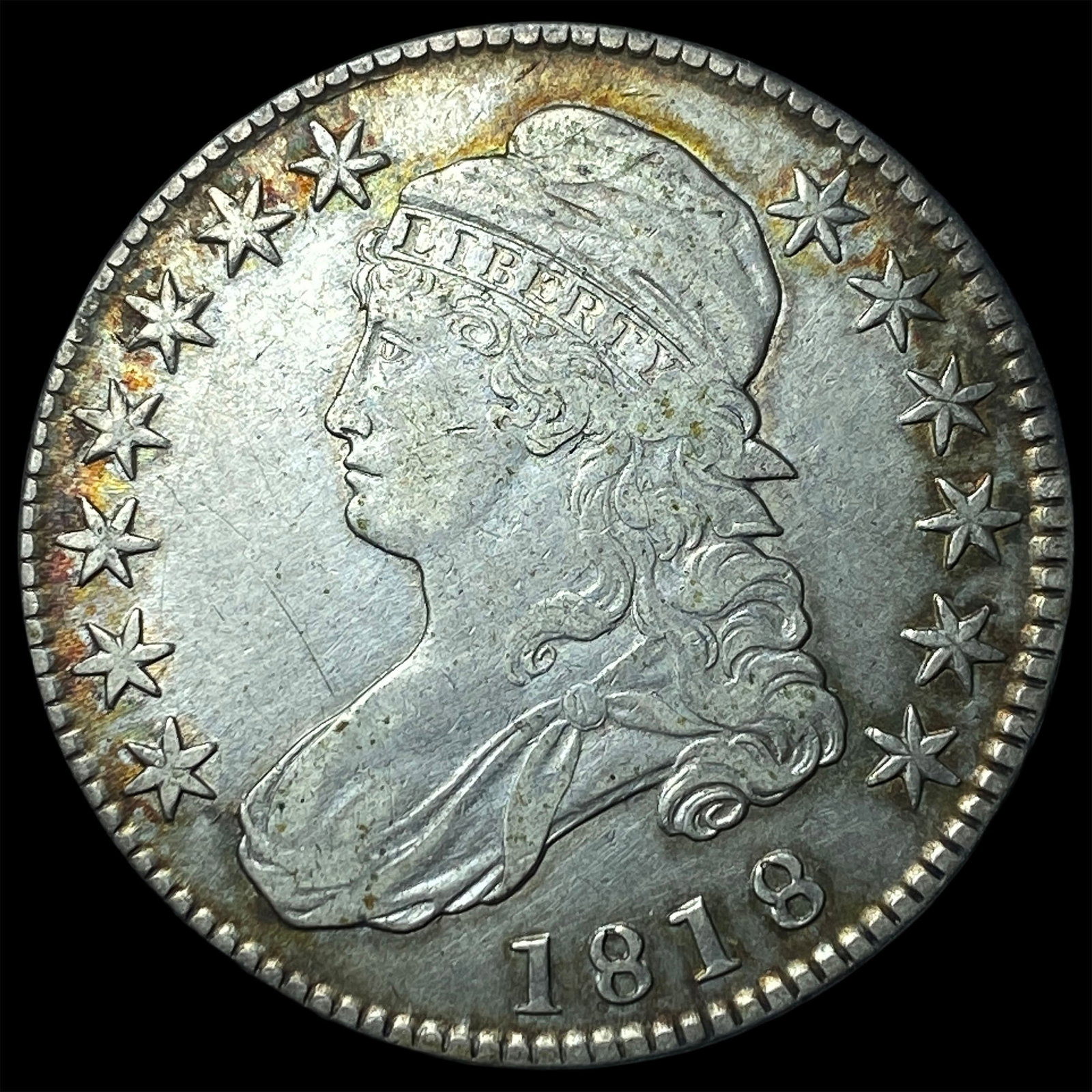 1818 Capped Bust Half Dollar ABOUT UNCIRCULATED: 1818 Capped Bust Half Dollar ABOUT UNCIRCULATED