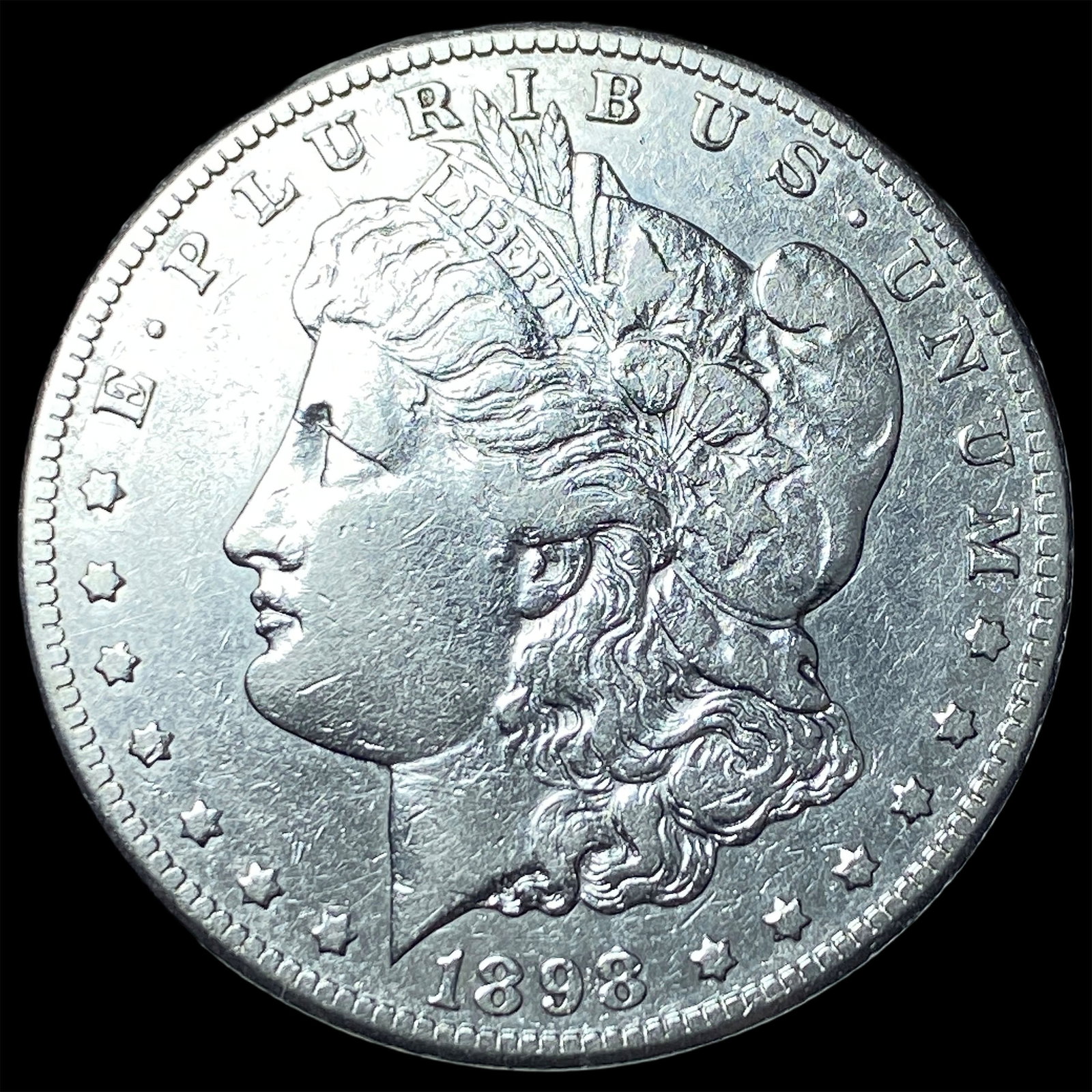 1898 Morgan Silver Dollar NEARLY UNCIRCULATED: 1898 Morgan Silver Dollar NEARLY UNCIRCULATED
