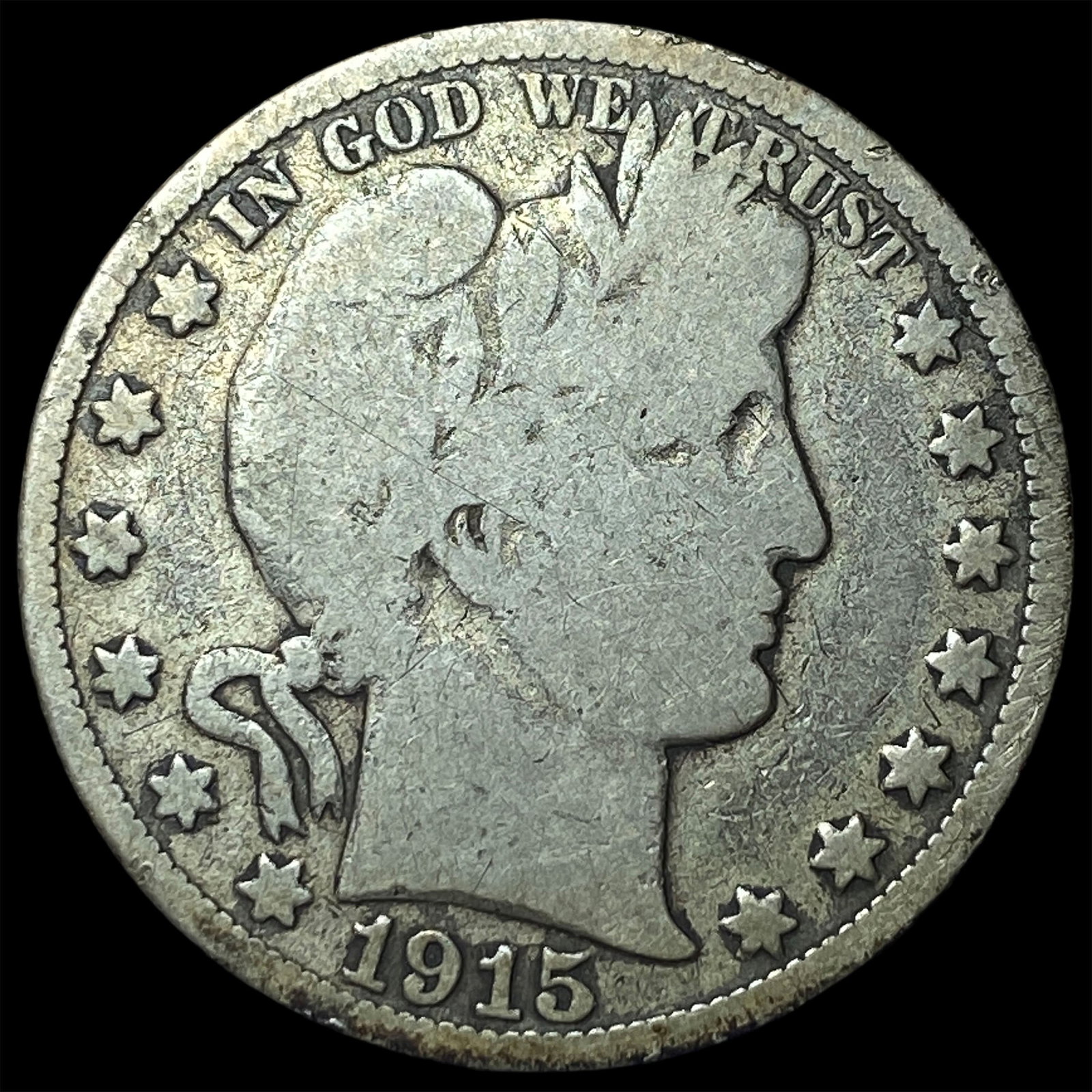 1915 Barber Half Dollar NICELY CIRCULATED: 1915 Barber Half Dollar NICELY CIRCULATED