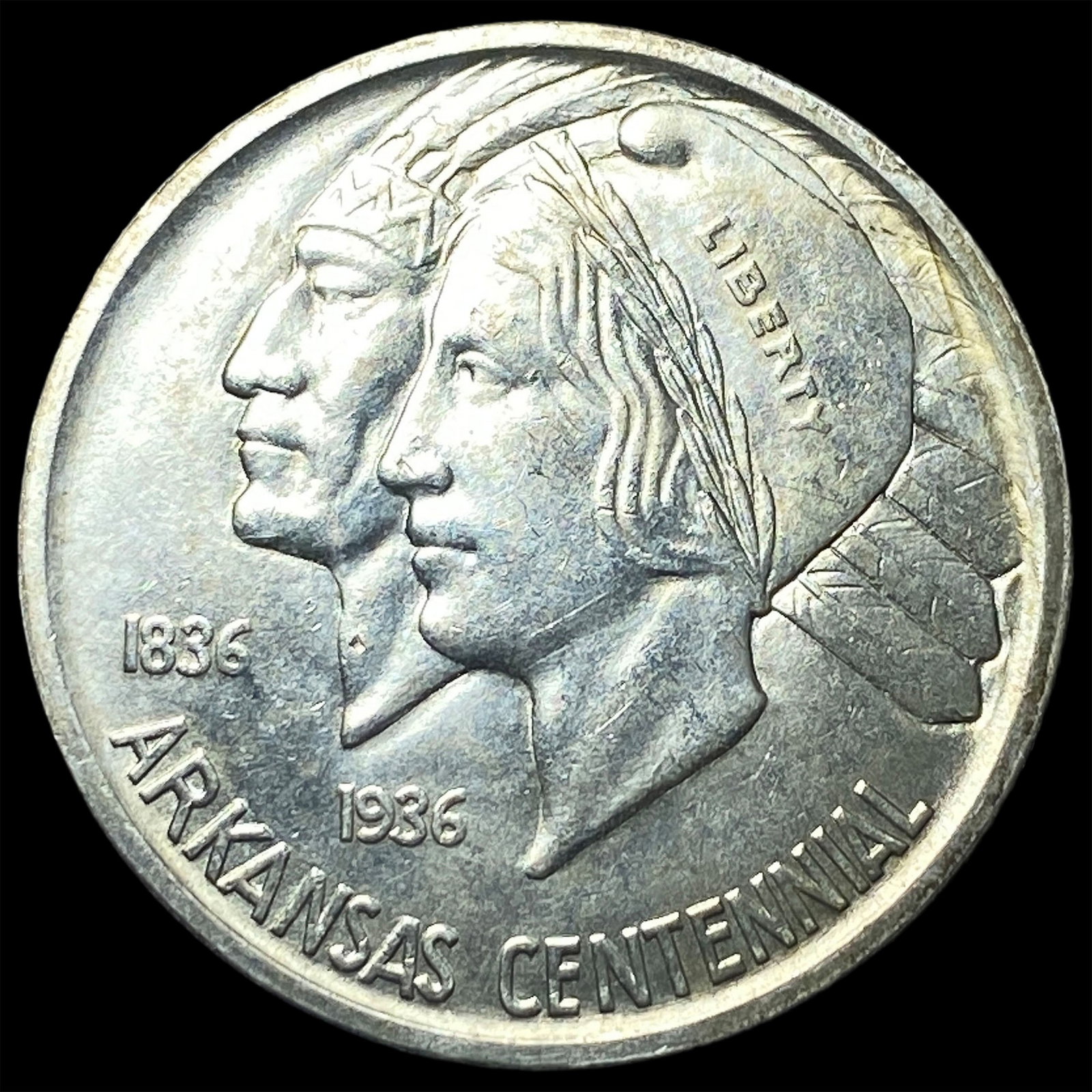1936-D Arkansas Centennial Silver Half Dollar UNCIRCULATED (1 of 2)
