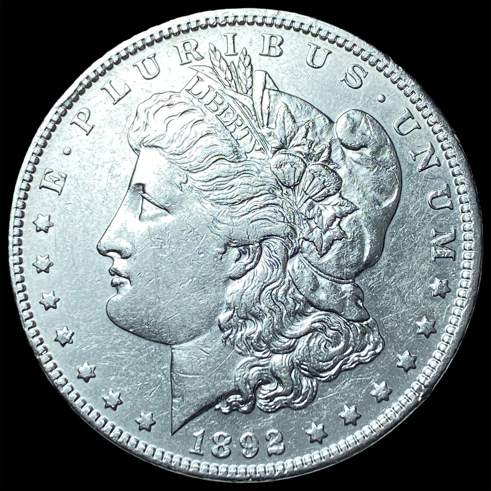 1892 Silver Morgan Dollar NEARLY UNCIRCULATED: 1892 Silver Morgan Dollar NEARLY UNCIRCULATED