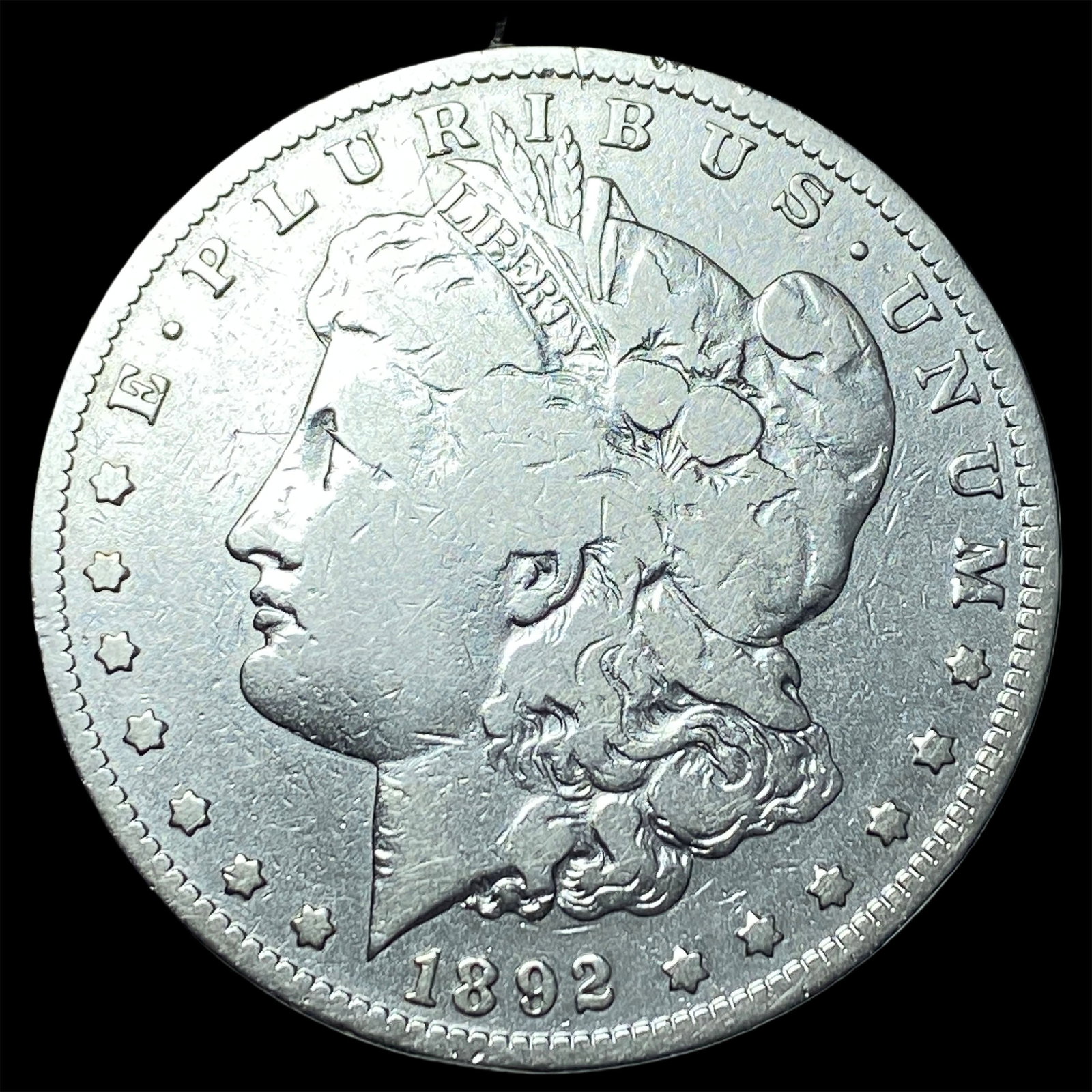 1892-S Silver Morgan Dollar NICELY CIRCULATED: 1892-S Silver Morgan Dollar NICELY CIRCULATED