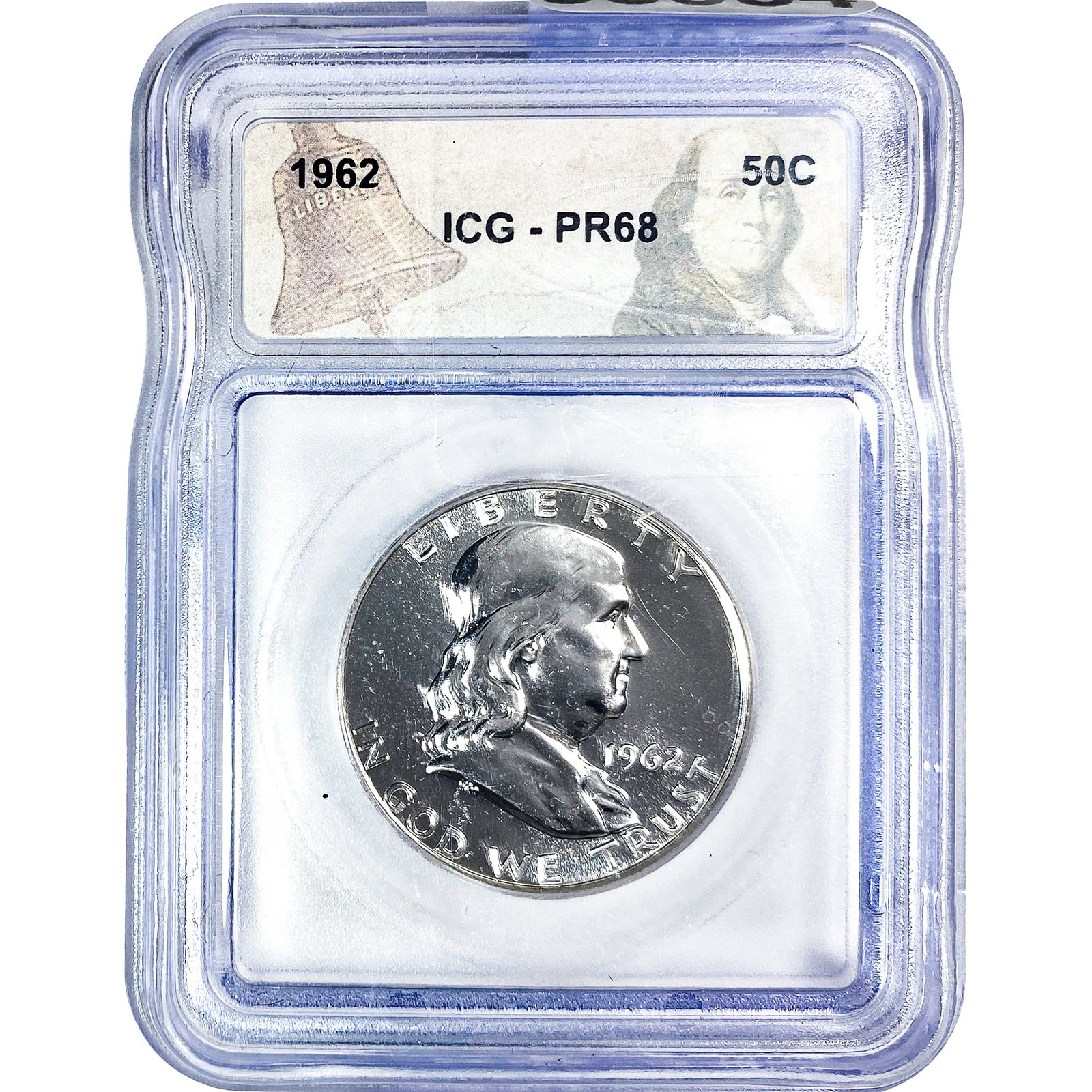 1962 Franklin Half Dollar ICG PR68: 1962 Franklin Half Dollar ICG PR68