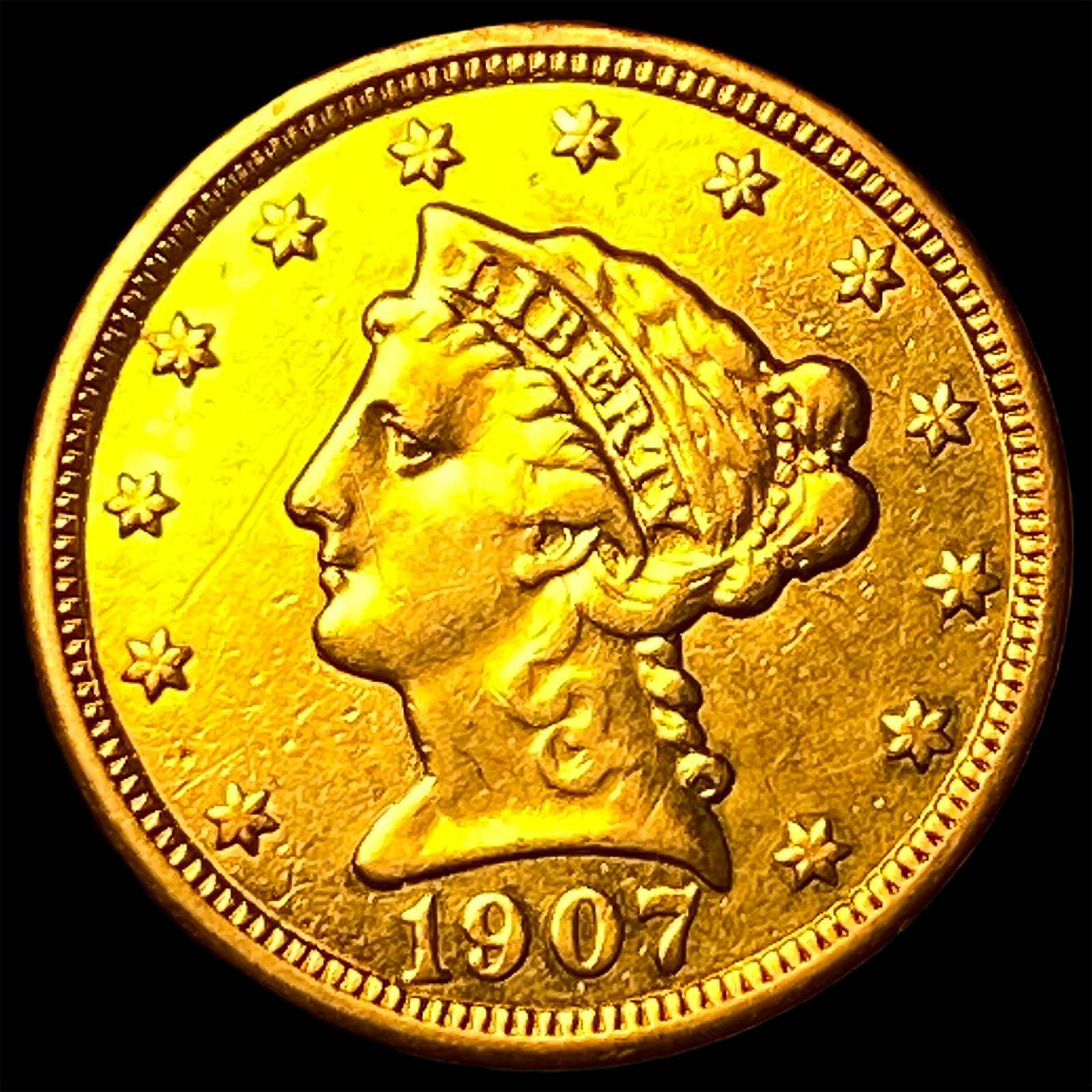 1907 Liberty Head Gold Quarter Eagle $2.50 HIGH GRADE (1 of 2)