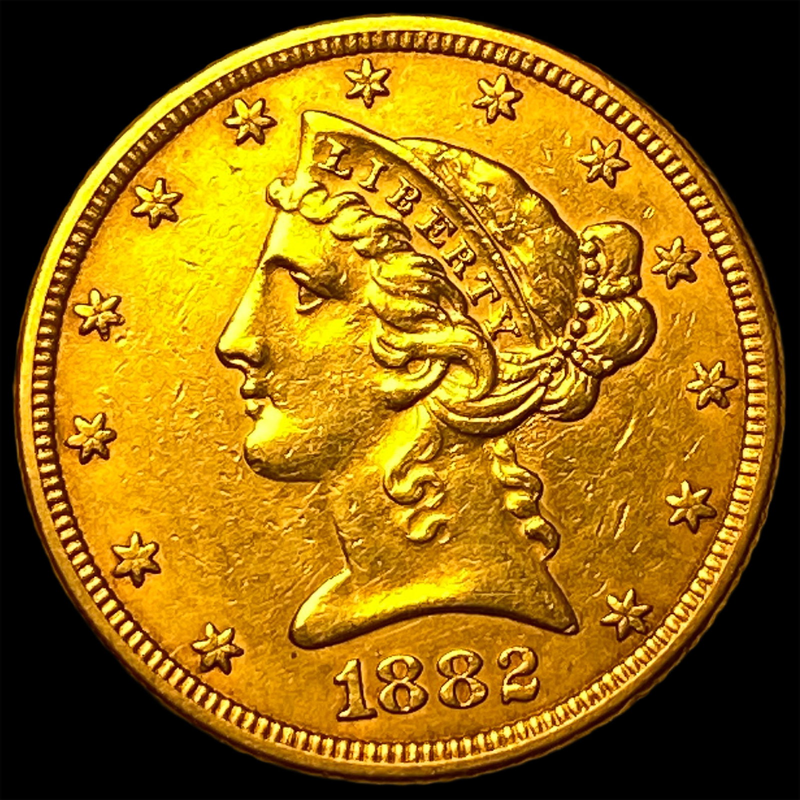 1882 $5 Liberty Head Half Eagle UNCIRCULATED: 1882 $5 Liberty Head Half Eagle UNCIRCULATED