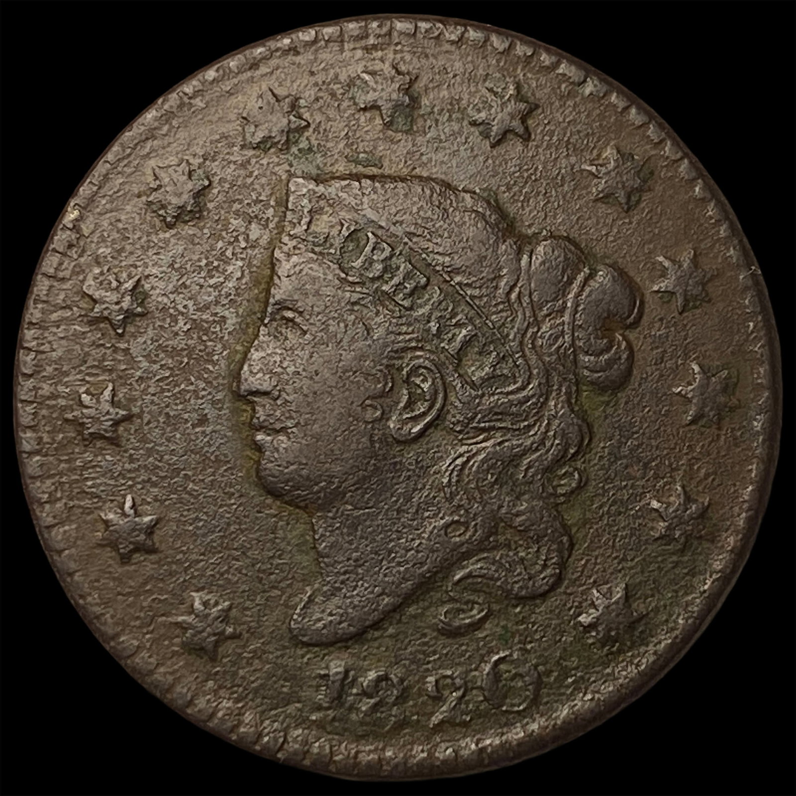 1826 Coronet Head Large Cent NEARLY UNCIRCULATED: 1826 Coronet Head Large Cent NEARLY UNCIRCULATED