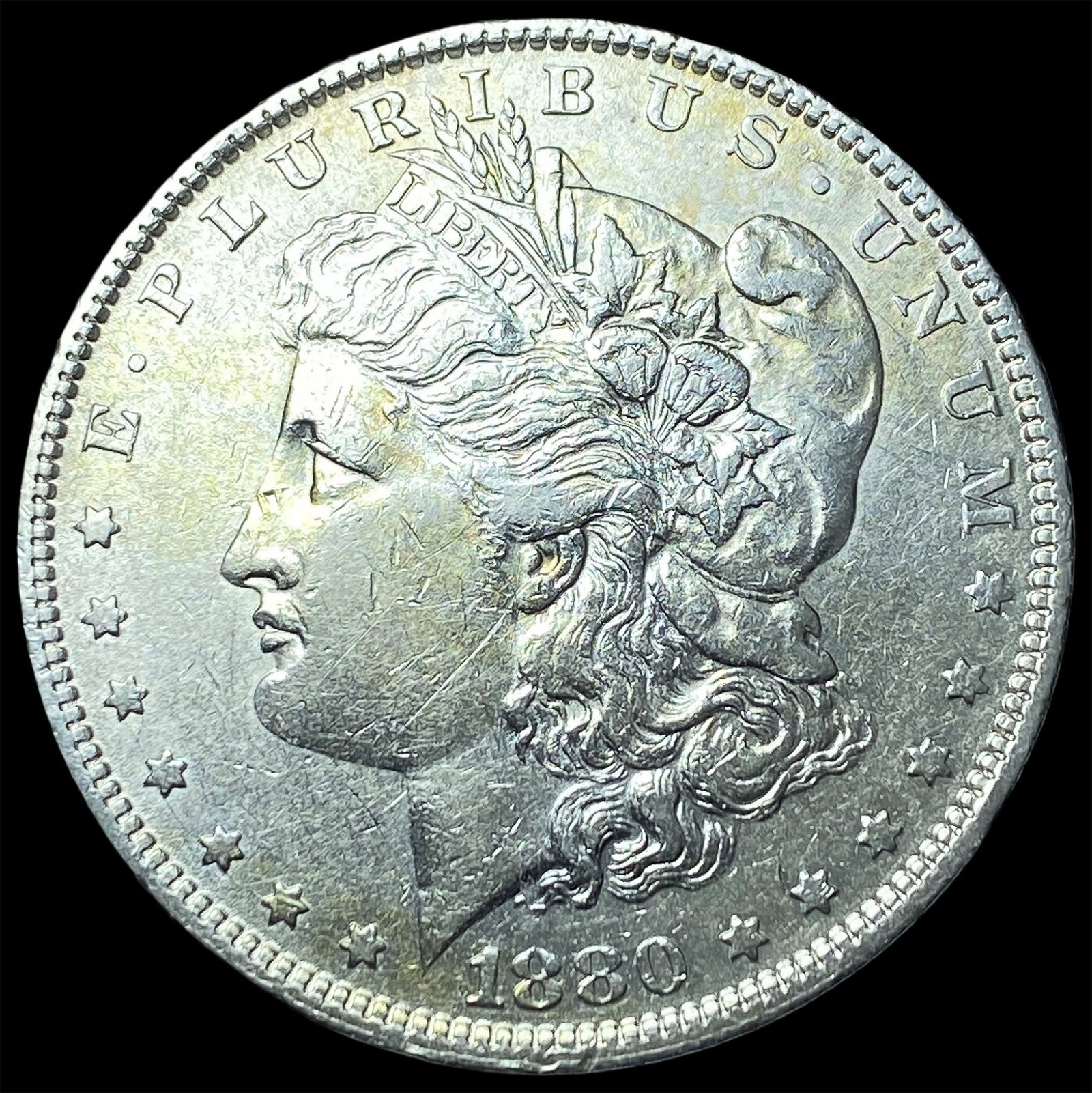 1880-S Silver Morgan Dollar CLOSELY UNCIRCULATED: 1880-S Silver Morgan Dollar CLOSELY UNCIRCULATED