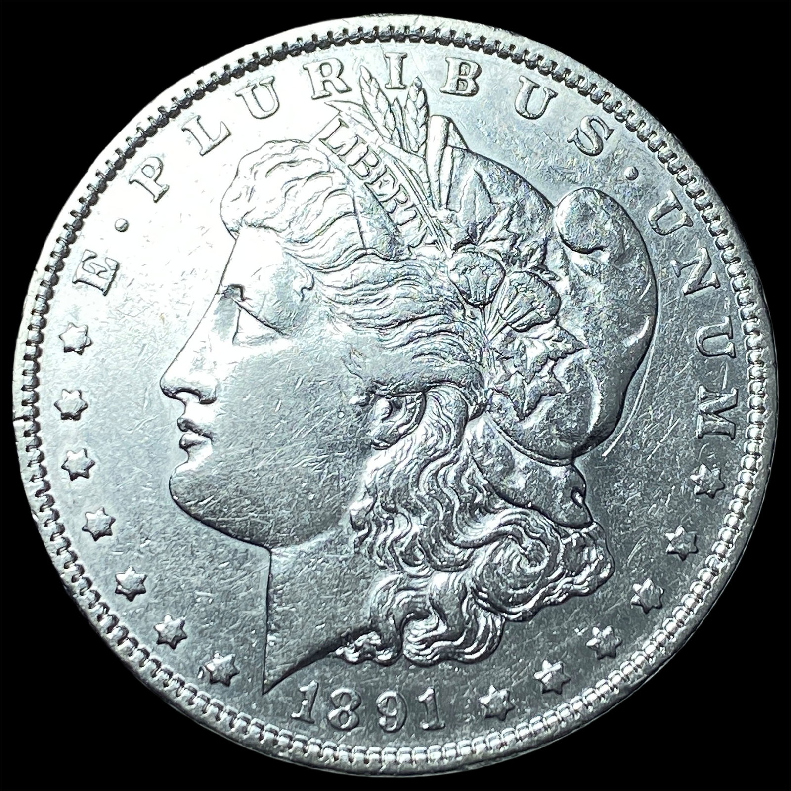 1891 Morgan Silver Dollar NEARLY UNCIRCULATED: 1891 Morgan Silver Dollar NEARLY UNCIRCULATED