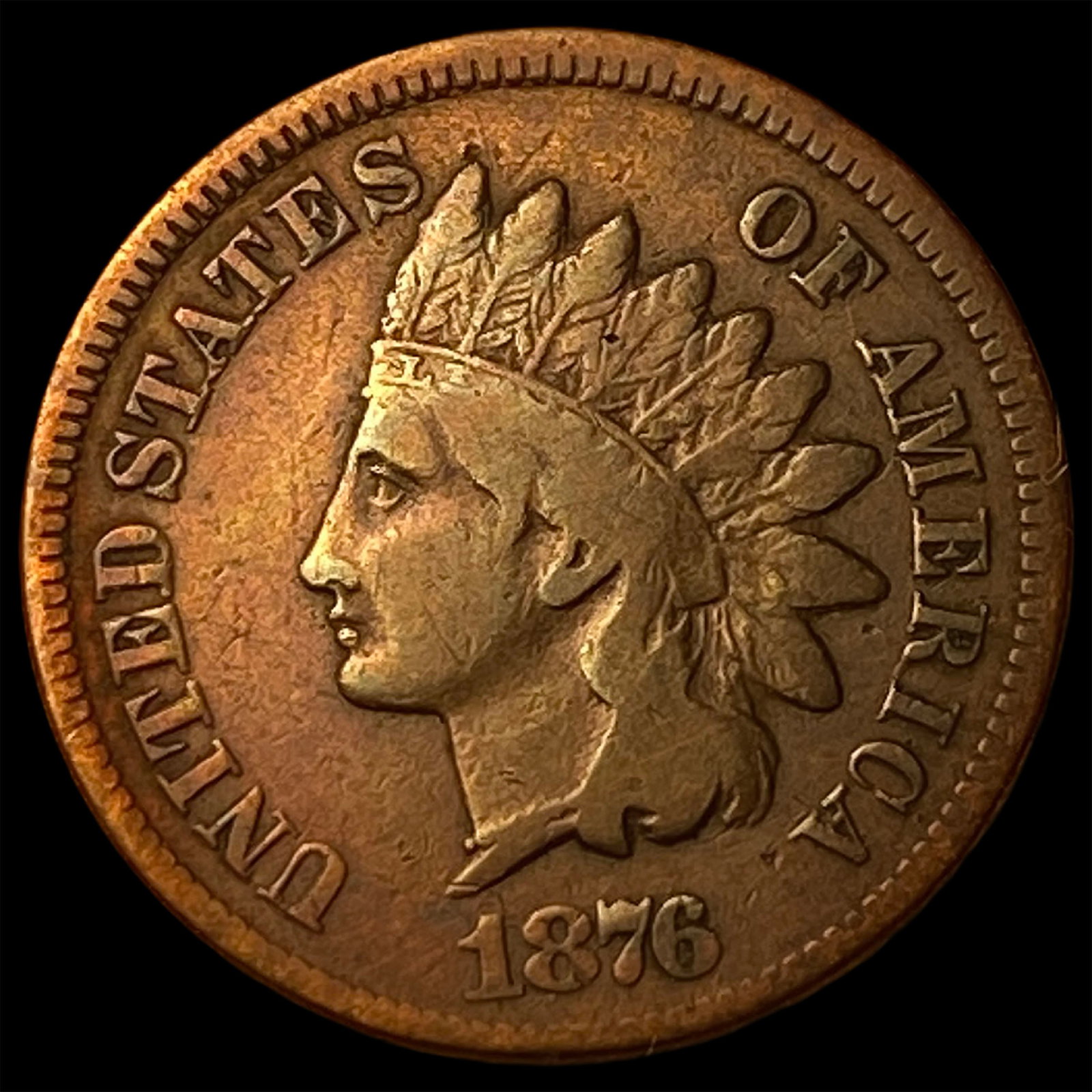 1876 Indian Head Cent NICELY CIRCULATED (1 of 2)