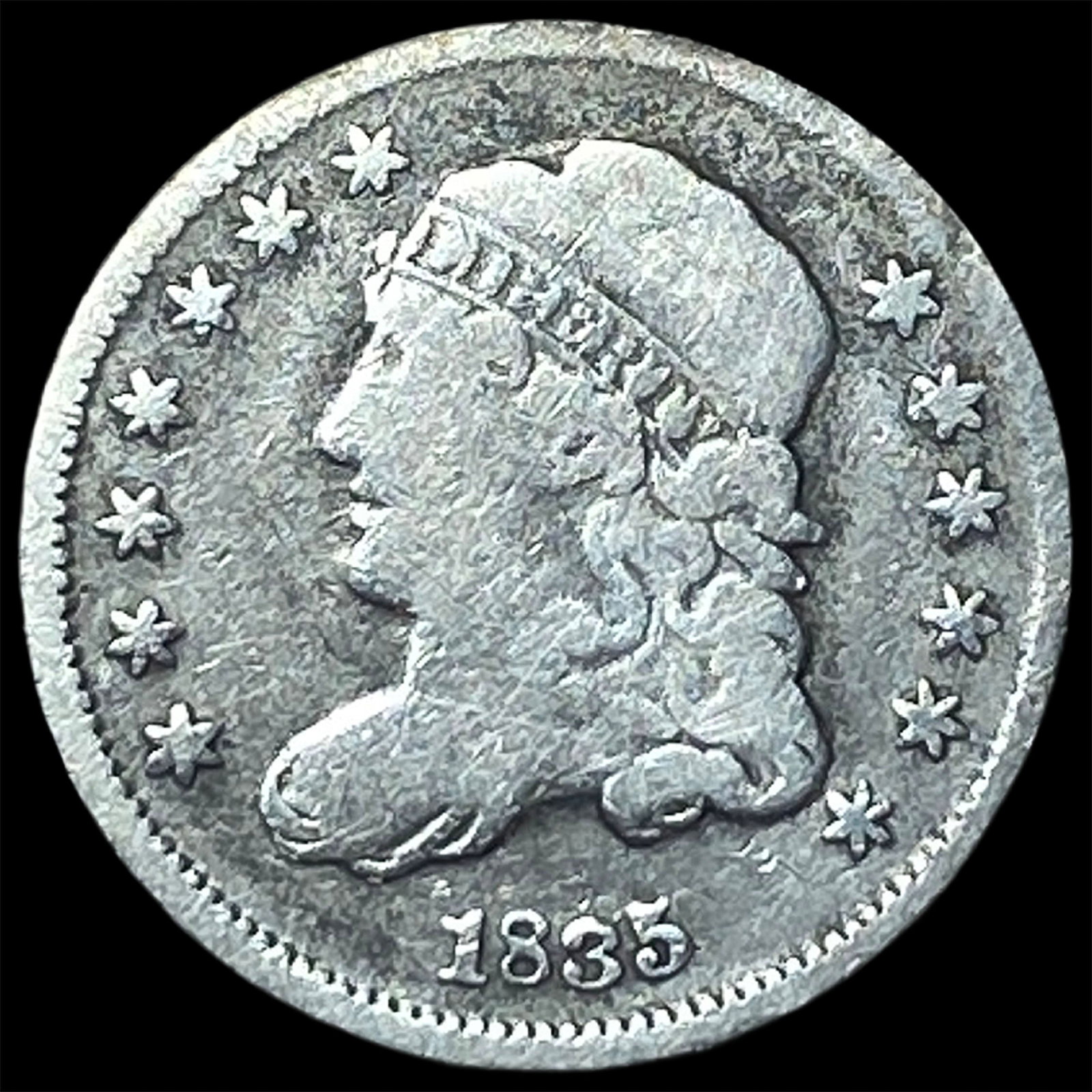 1835 Capped Bust Half Dime LIGHTLY CIRCULATED: 1835 Capped Bust Half Dime LIGHTLY CIRCULATED