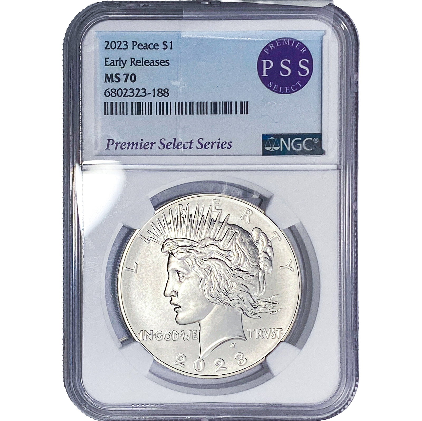 2023 Silver Peace Dollar NGC MS70 1 oz Early Release (1 of 2)