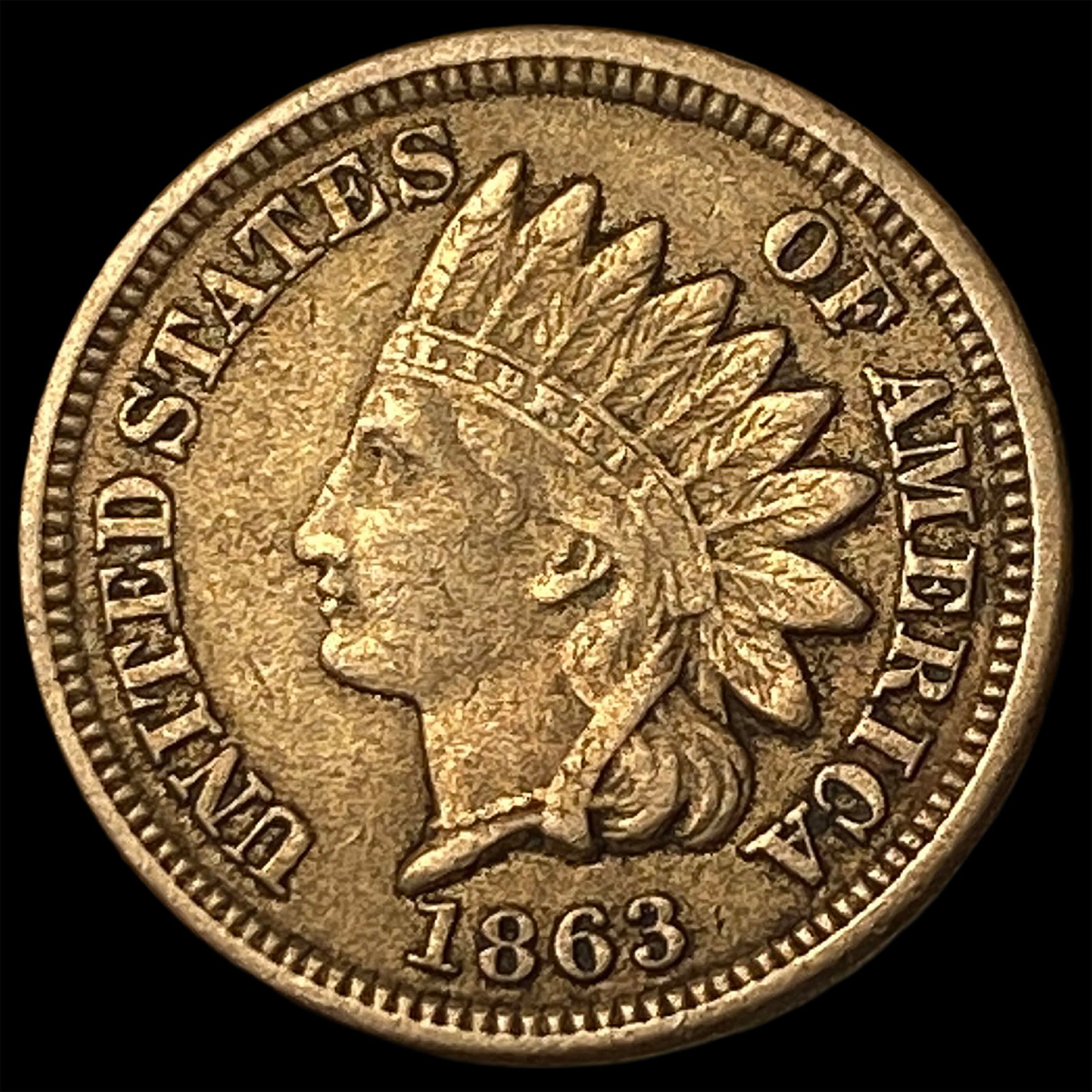 1863 Indian Head Cent NEARLY UNCIRCULATED: 1863 Indian Head Cent NEARLY UNCIRCULATED