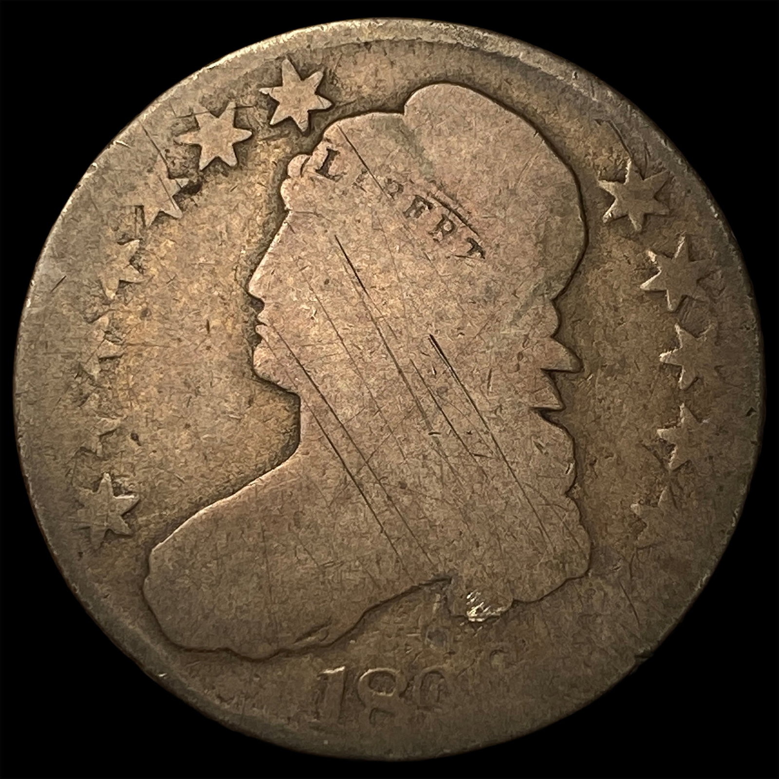 1809 Capped Bust Half Dollar NICELY CIRCULATED: 1809 Capped Bust Half Dollar NICELY CIRCULATED