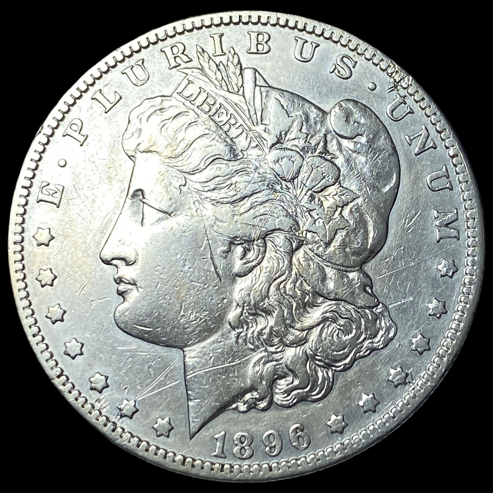 1896-S Silver Morgan Dollar NEARLY UNCIRCULATED: 1896-S Silver Morgan Dollar NEARLY UNCIRCULATED