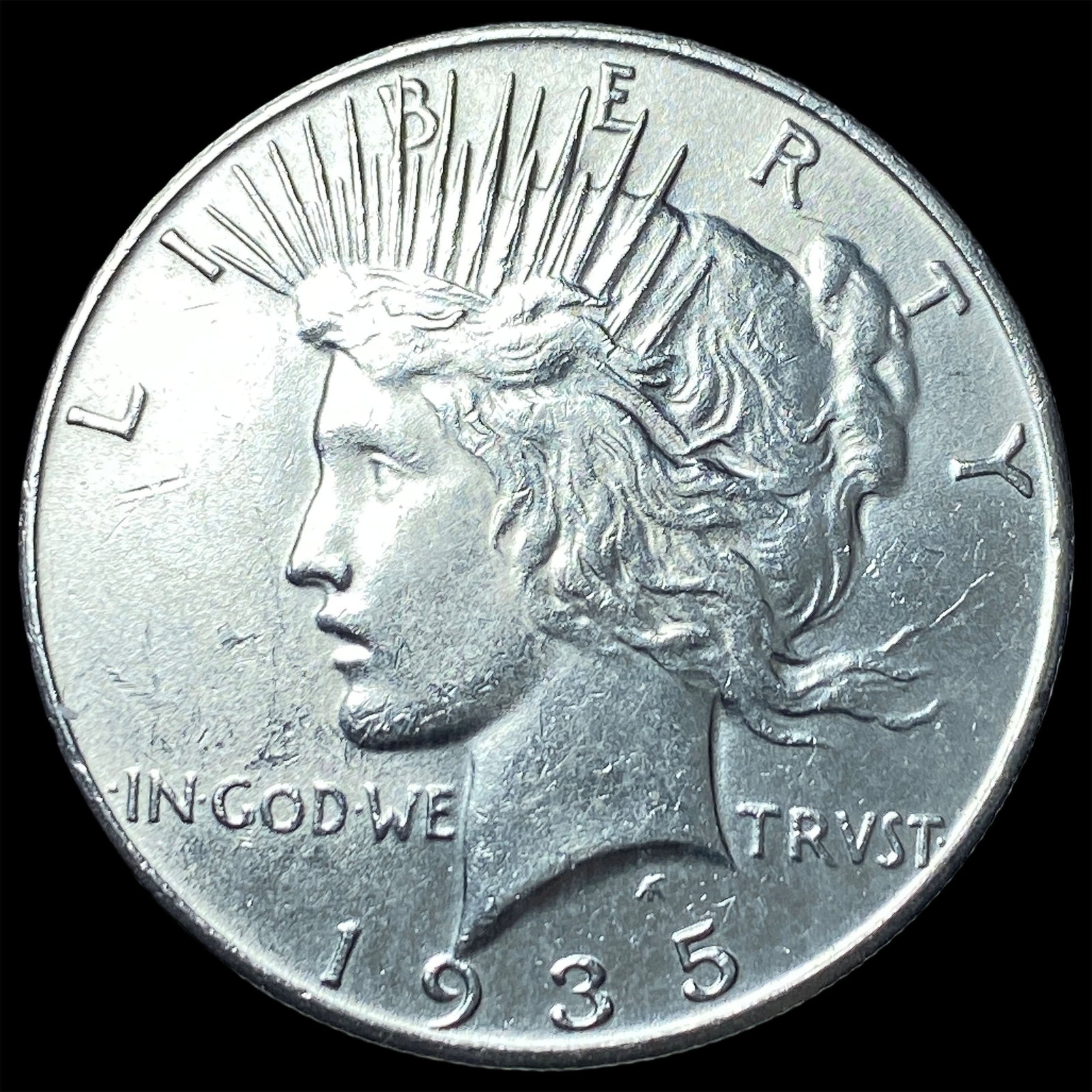 1935-S Silver Peace Dollar CLOSELY UNCIRCULATED: 1935-S Silver Peace Dollar CLOSELY UNCIRCULATED