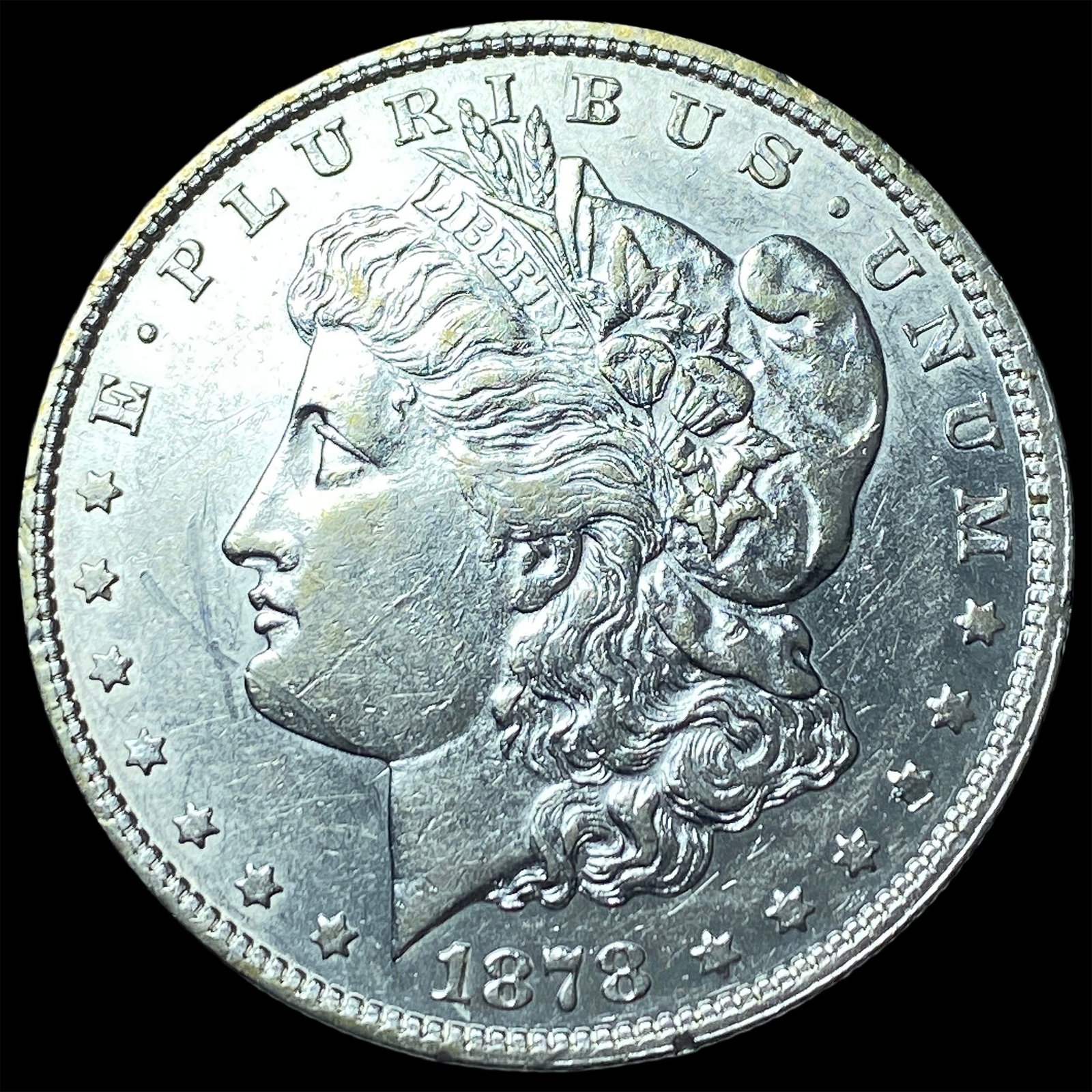 1878 Silver Morgan Dollar CLOSELY UNCIRCULATED: 1878 Silver Morgan Dollar CLOSELY UNCIRCULATED