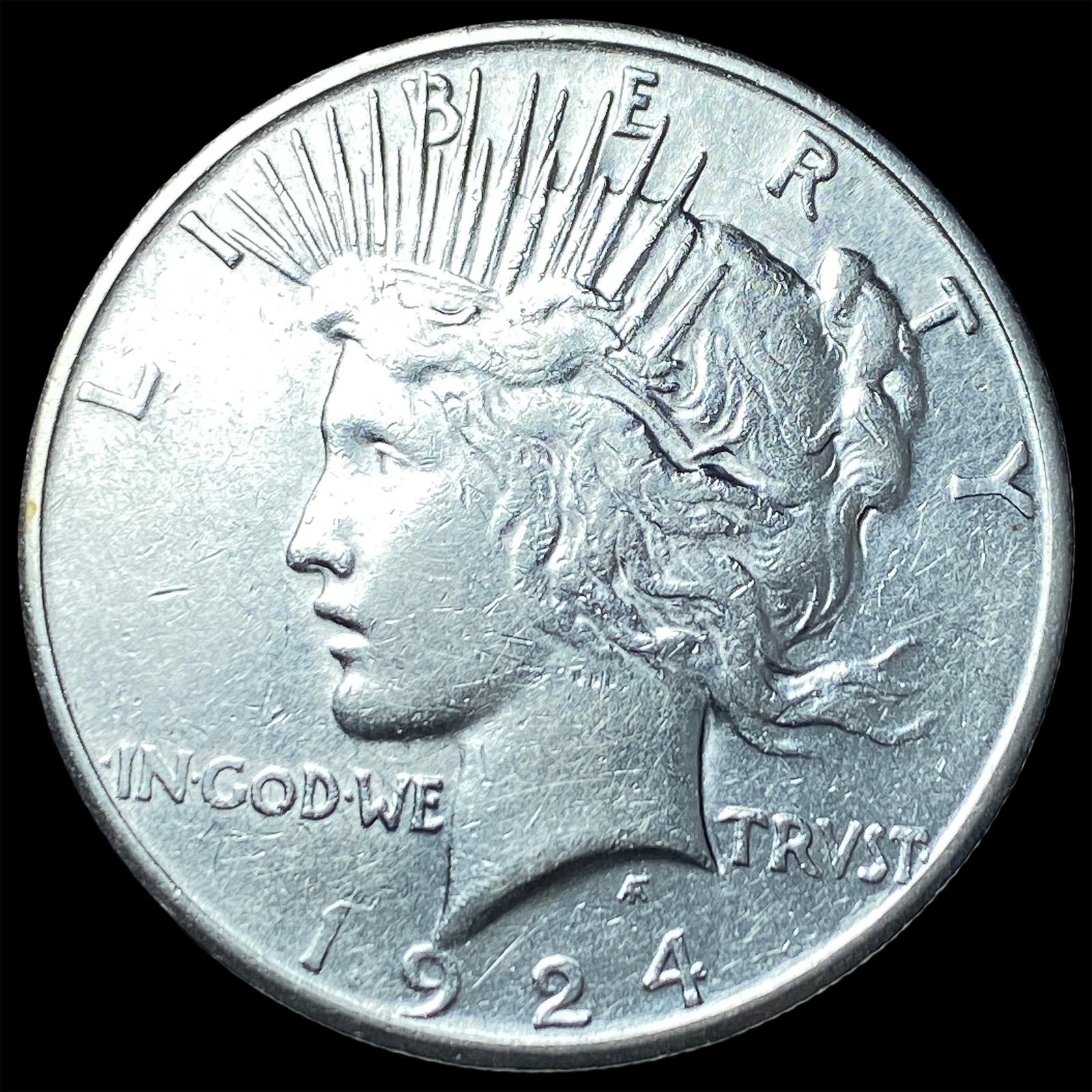 1924 Peace Silver Dollar NEARLY UNCIRCULATED: 1924 Peace Silver Dollar NEARLY UNCIRCULATED