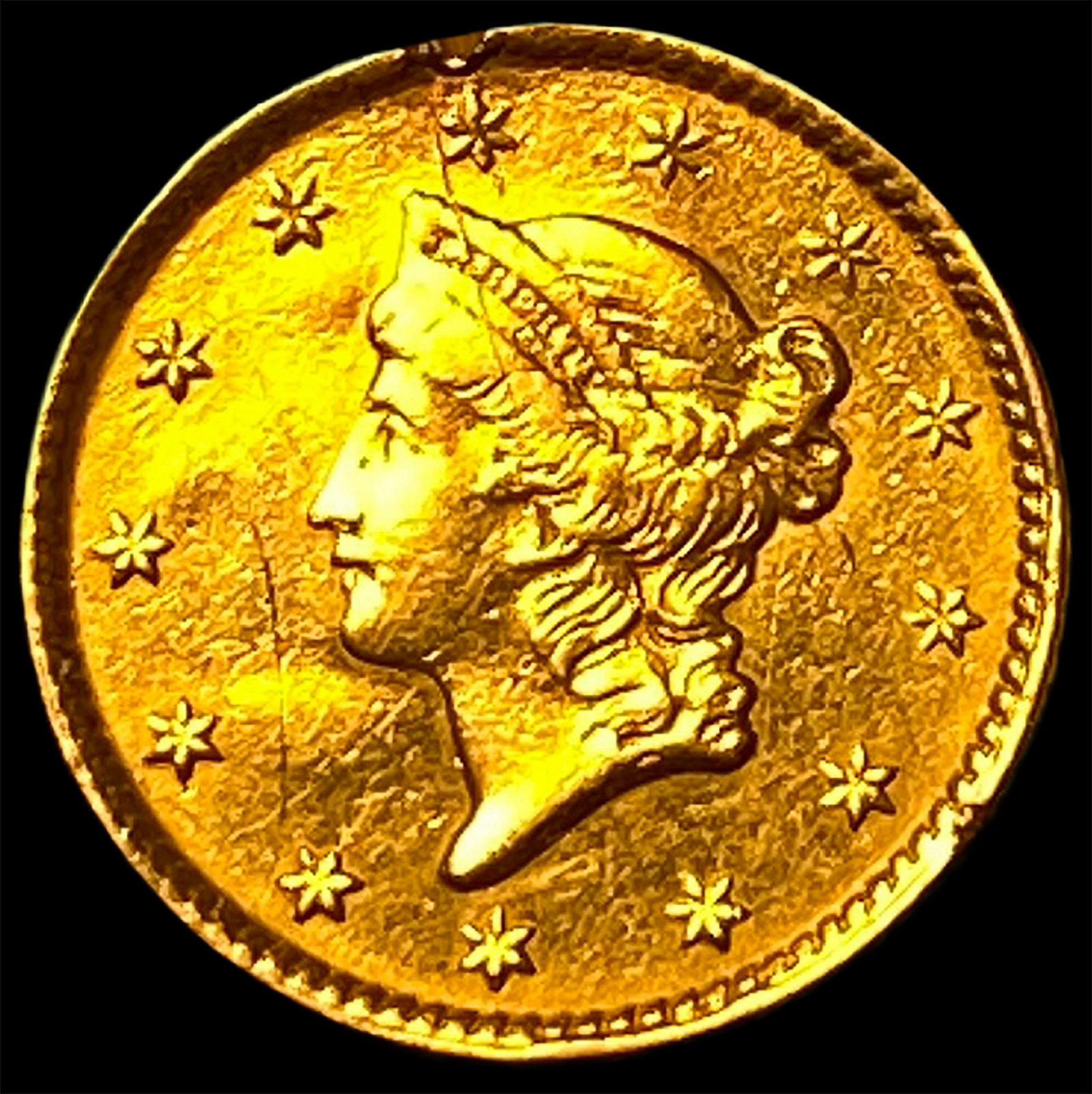 1851 Gold $1 Liberty Head HIGH GRADE: 1851 Gold $1 Liberty Head HIGH GRADE