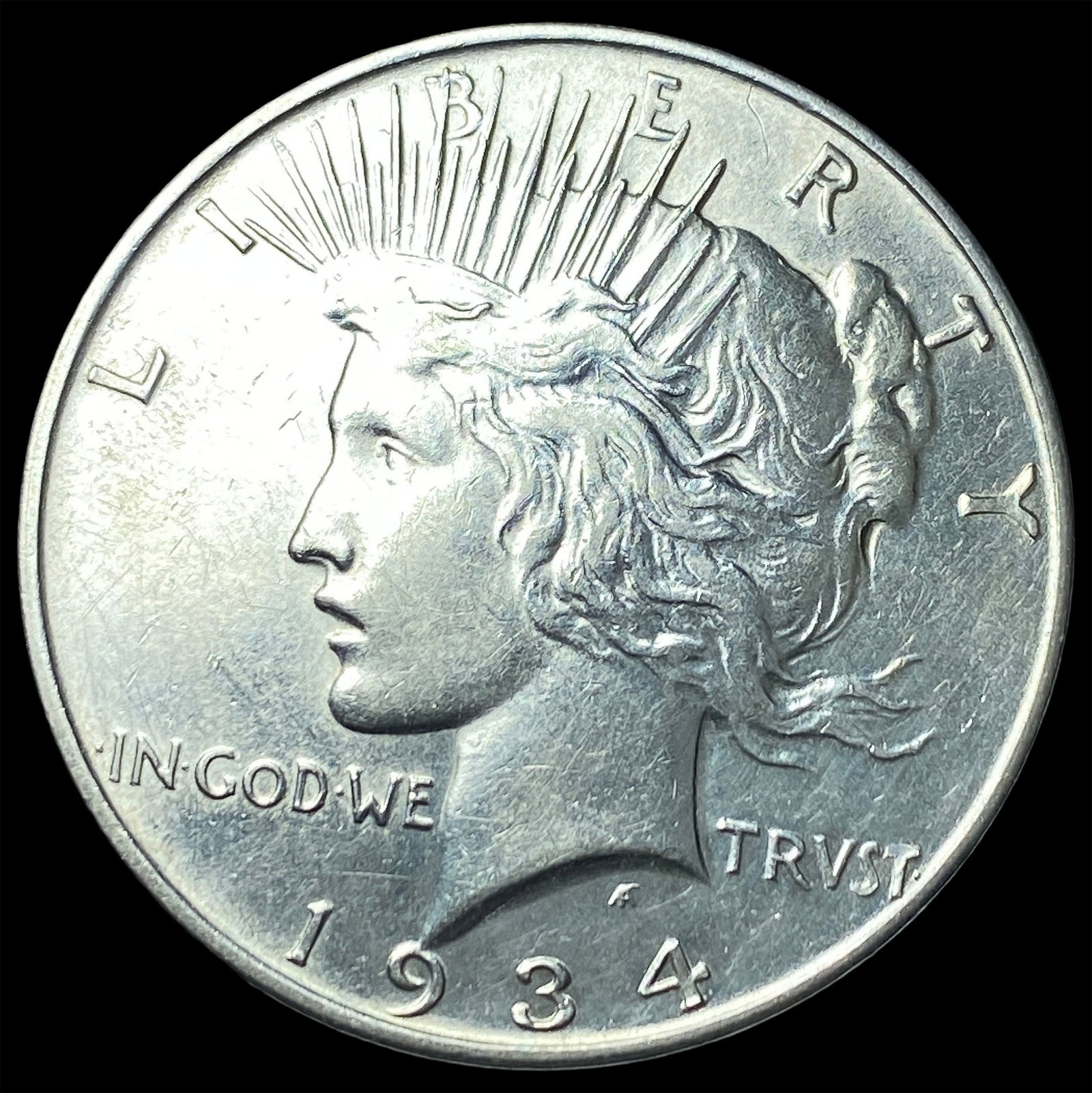 1934-S Silver Peace Dollar CLOSELY UNCIRCULATED: 1934-S Silver Peace Dollar CLOSELY UNCIRCULATED