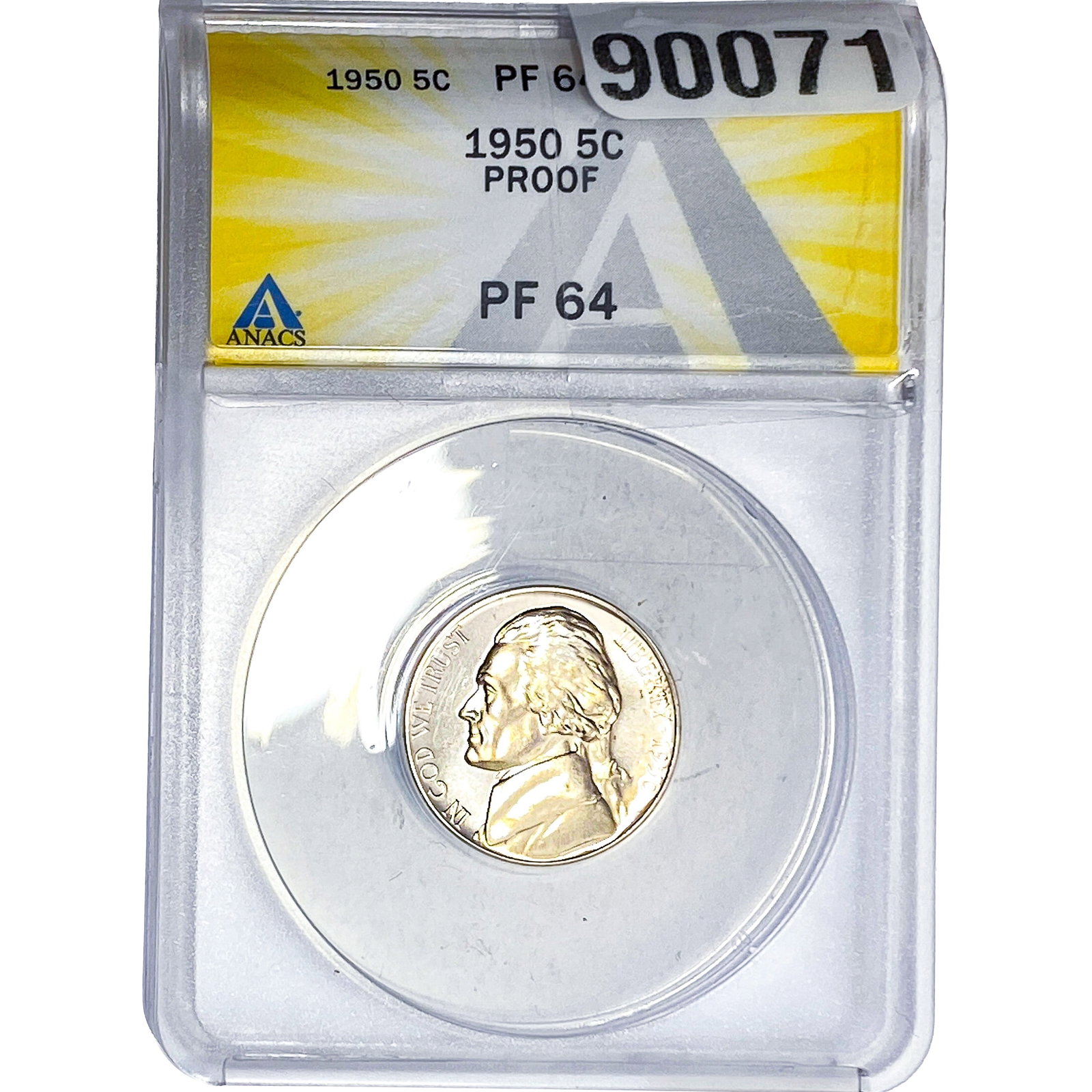 1950 Jefferson Nickel ANACS PF64 PROOF: 1950 Jefferson Nickel ANACS PF64 PROOF