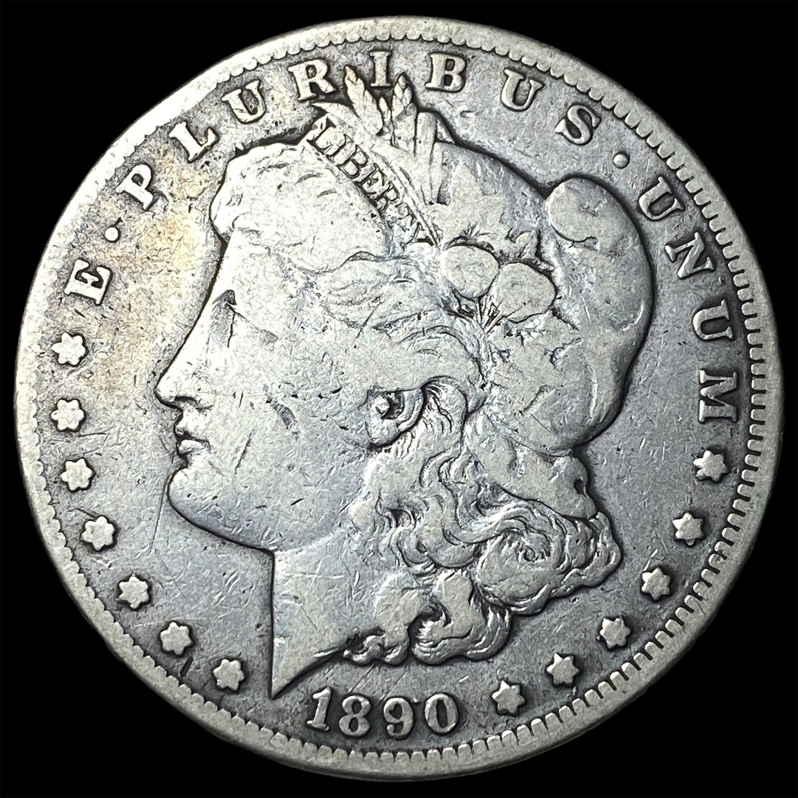 1890-CC Silver Morgan Dollar LIGHTLY CIRCULATED: 1890-CC Silver Morgan Dollar LIGHTLY CIRCULATED