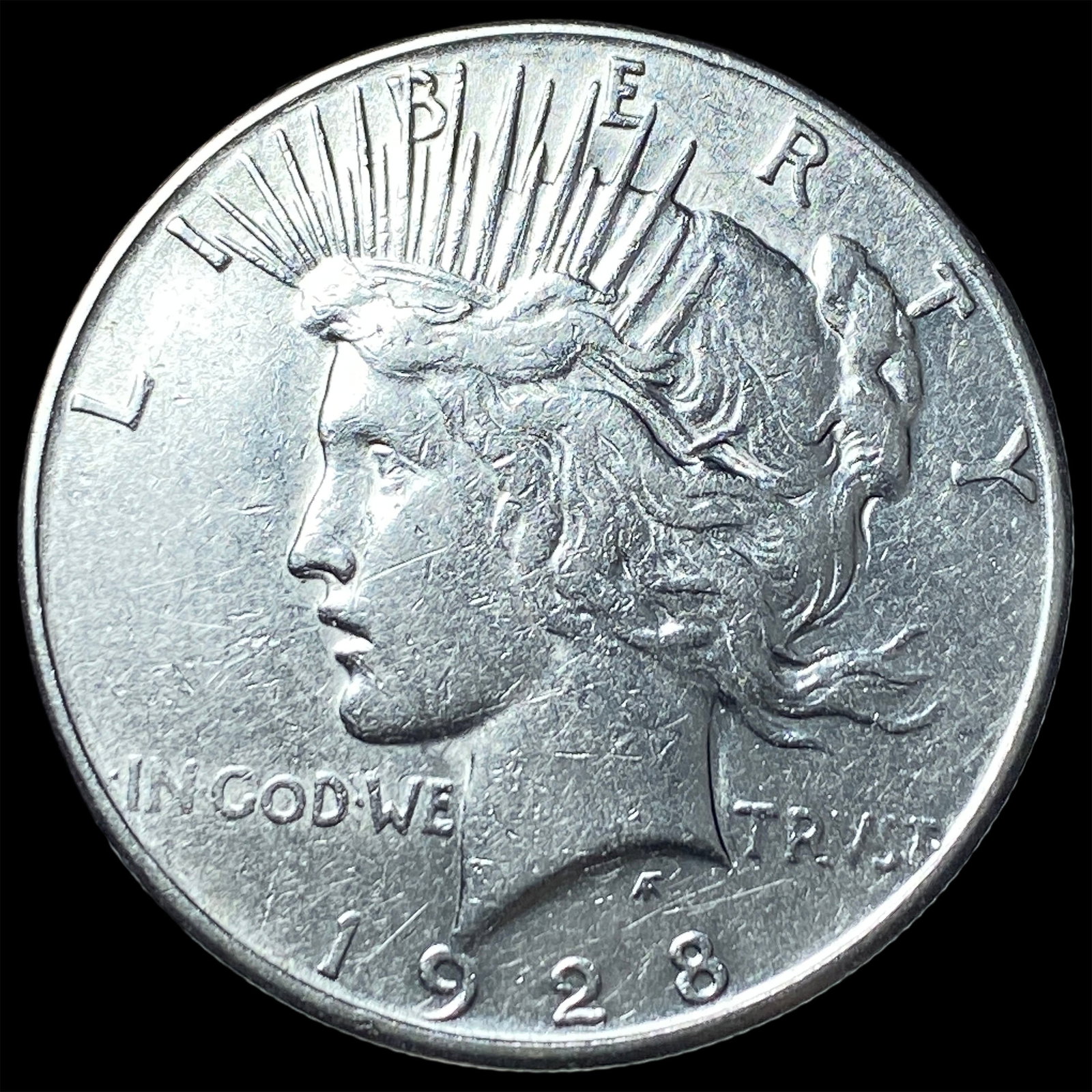 1928-S Silver Peace Dollar NEARLY UNCIRCULATED: 1928-S Silver Peace Dollar NEARLY UNCIRCULATED