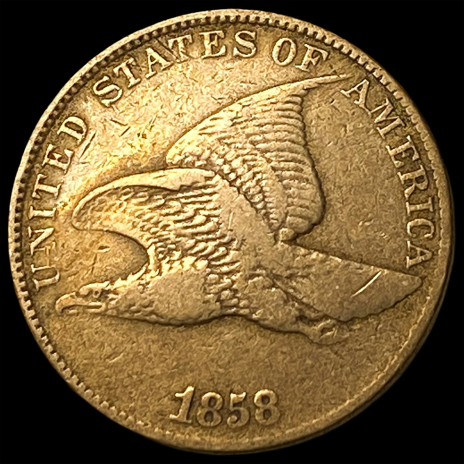 1858 Flying Eagle Cent ABOUT UNCIRCULATED: 1858 Flying Eagle Cent ABOUT UNCIRCULATED