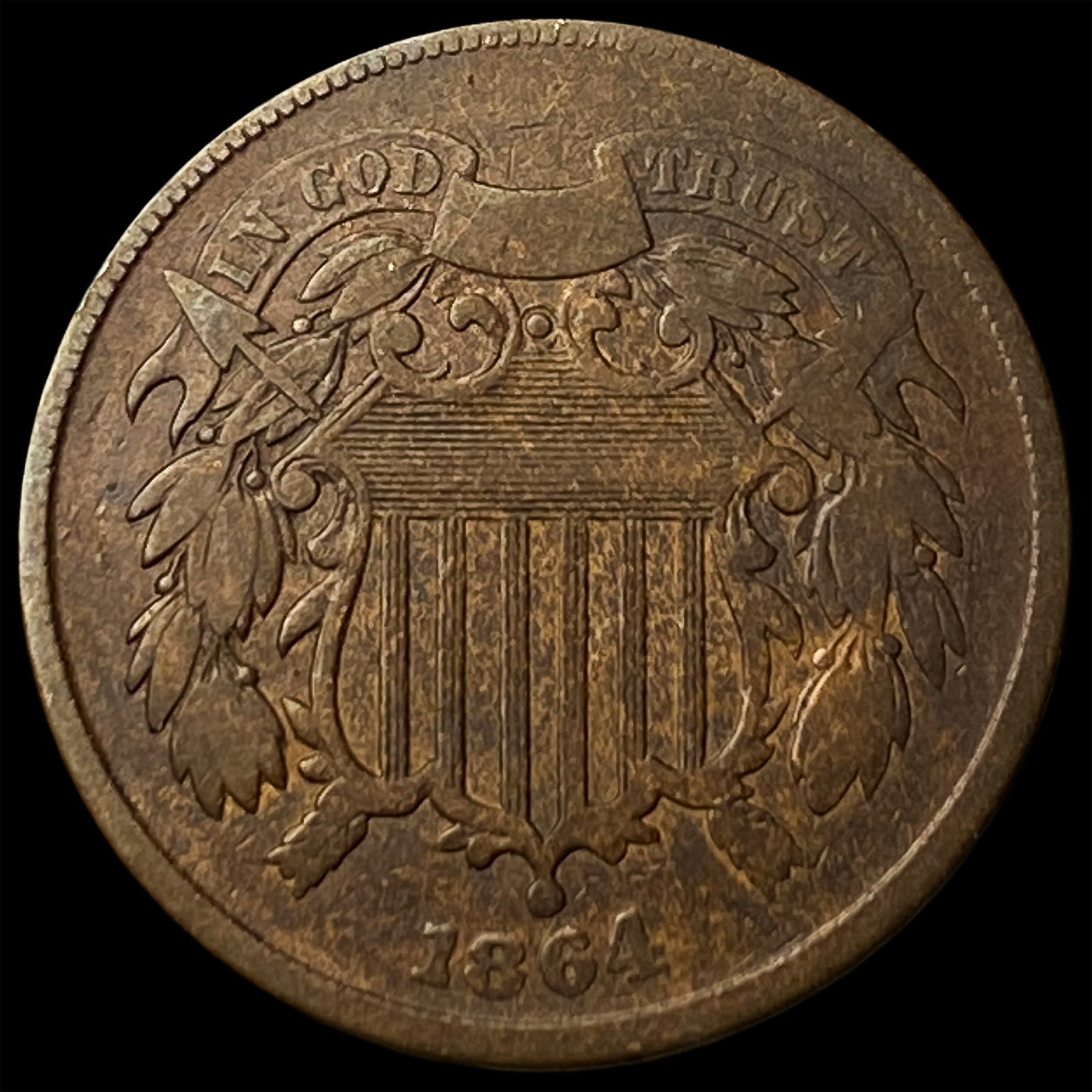 1864 Two-Cent Piece NICELY CIRCULATED (1 of 2)