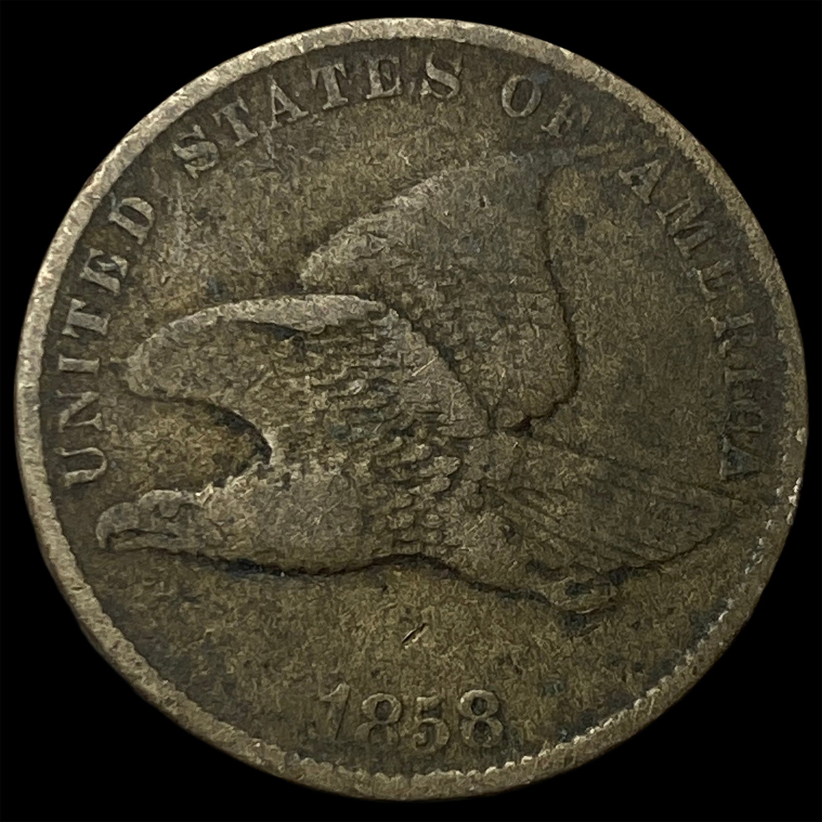 1858 Flying Eagle Cent ABOUT UNCIRCULATED: 1858 Flying Eagle Cent ABOUT UNCIRCULATED