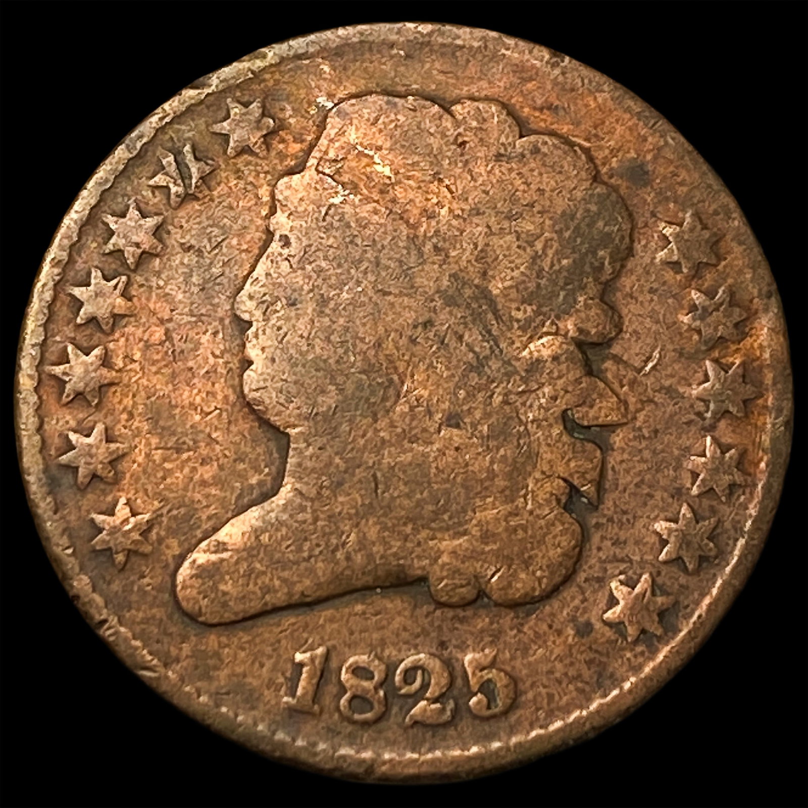 1825 Classic Head Large Cent LIGHTLY CIRCULATED: 1825 Classic Head Large Cent LIGHTLY CIRCULATED