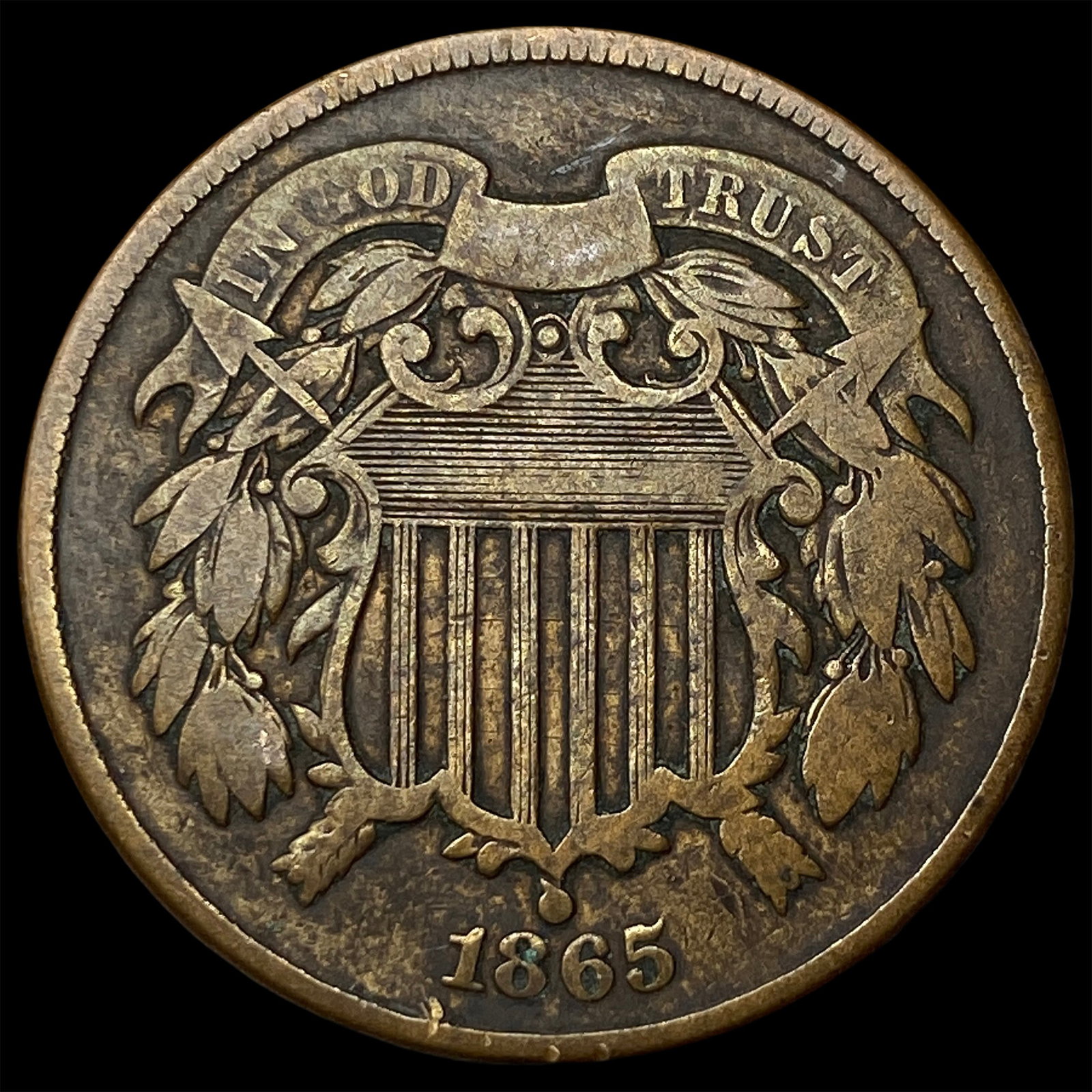 1865 Two-Cent Piece NICELY CIRCULATED (1 of 2)