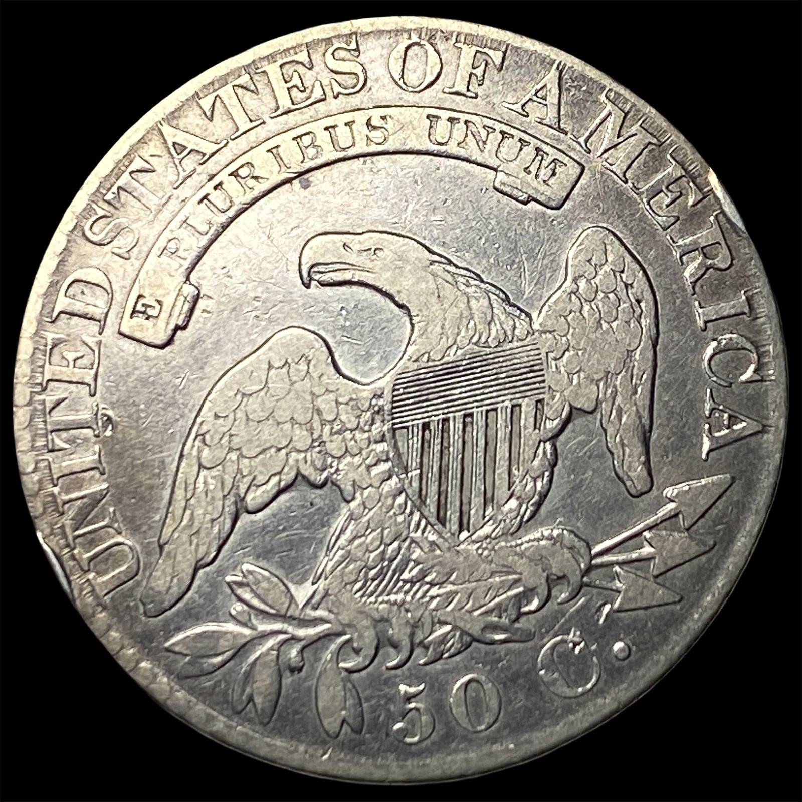 1827 Capped Bust Half Dollar ABOUT UNCIRCULATED - 2