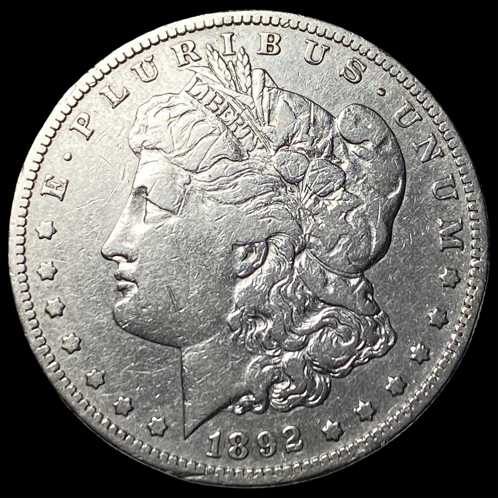 1892-S Morgan Silver Dollar NEARLY UNCIRCULATED: 1892-S Morgan Silver Dollar NEARLY UNCIRCULATED