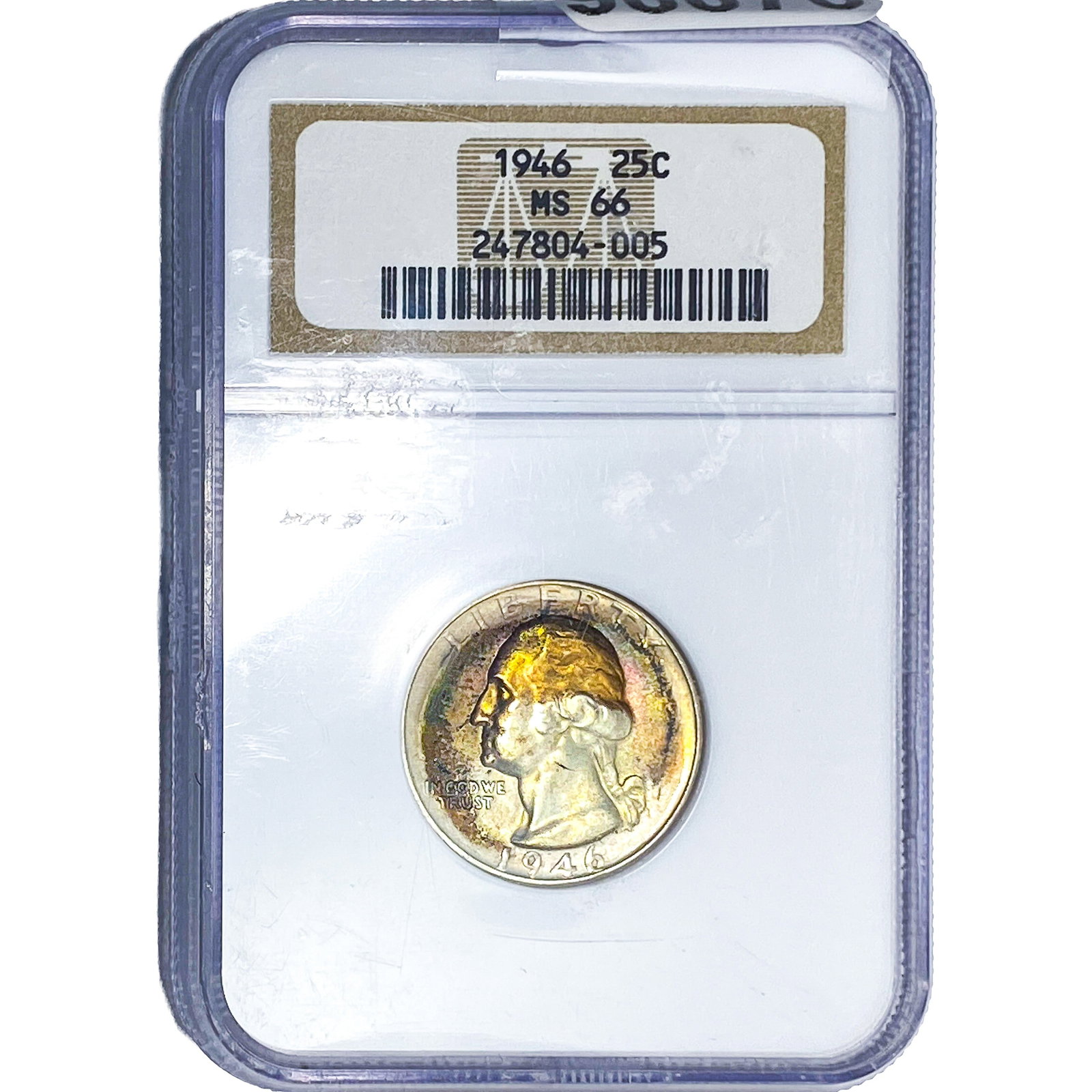 1946 Washington Silver Quarter NGC MS66: 1946 Washington Silver Quarter NGC MS66