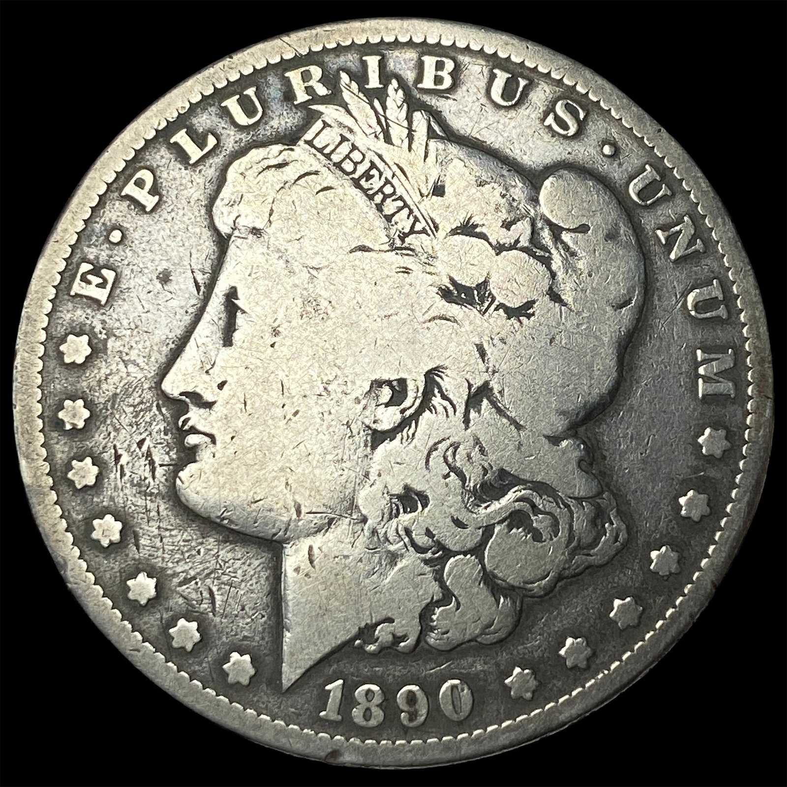 1890-CC Silver Morgan Dollar NICELY CIRCULATED: 1890-CC Silver Morgan Dollar NICELY CIRCULATED