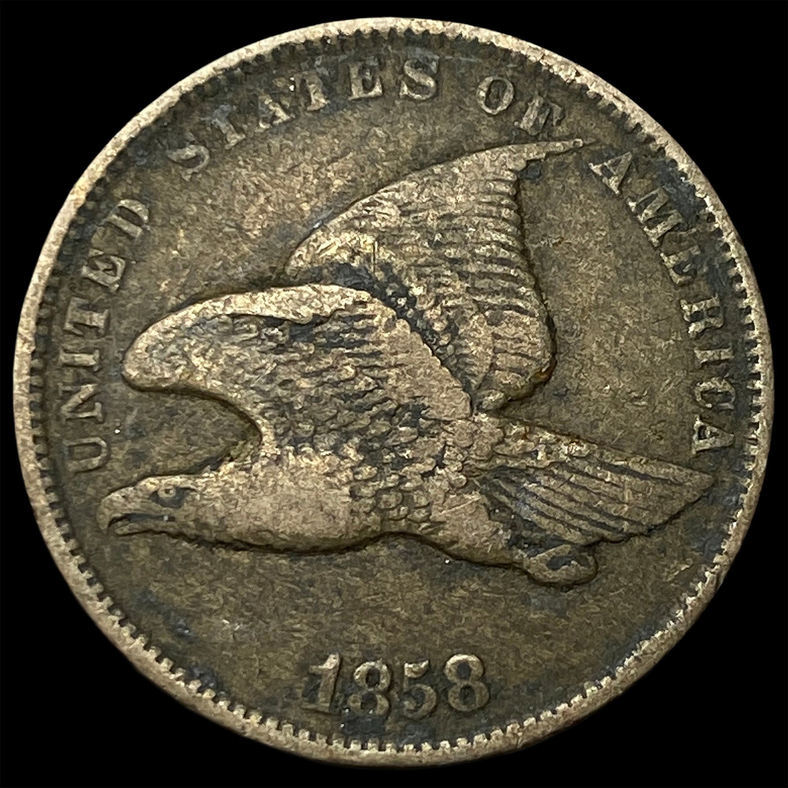 1858 Flying Eagle Cent ABOUT UNCIRCULATED: 1858 Flying Eagle Cent ABOUT UNCIRCULATED