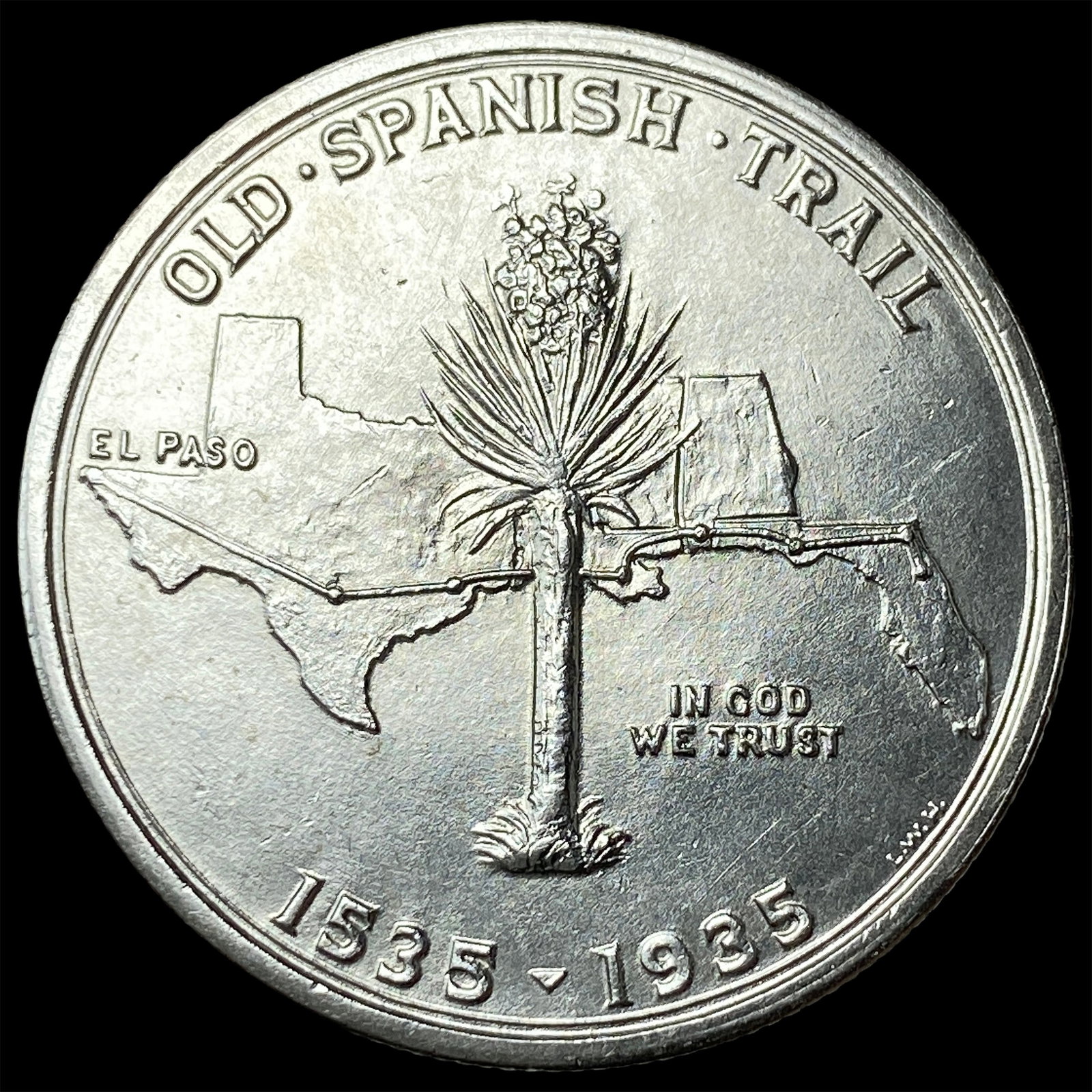 1935 Silver Old Spanish Trail Half Dollar UNCIRCULATED: 1935 Silver Old Spanish Trail Half Dollar UNCIRCULATED