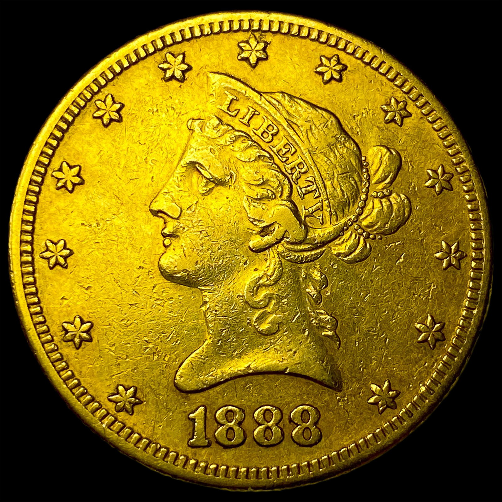 1888-S Liberty Head Eagle $10 Gold CLOSELY UNCIRCULATED (1 of 2)
