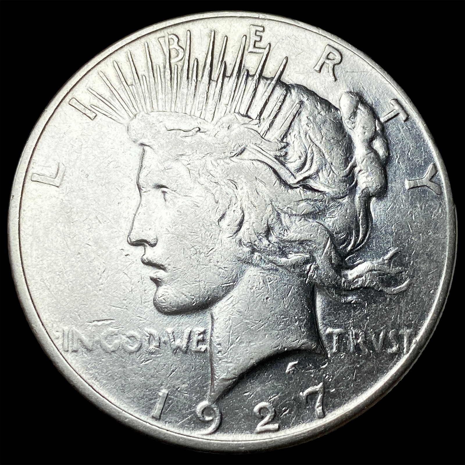 1927-S Silver Peace Dollar NEARLY UNCIRCULATED: 1927-S Silver Peace Dollar NEARLY UNCIRCULATED