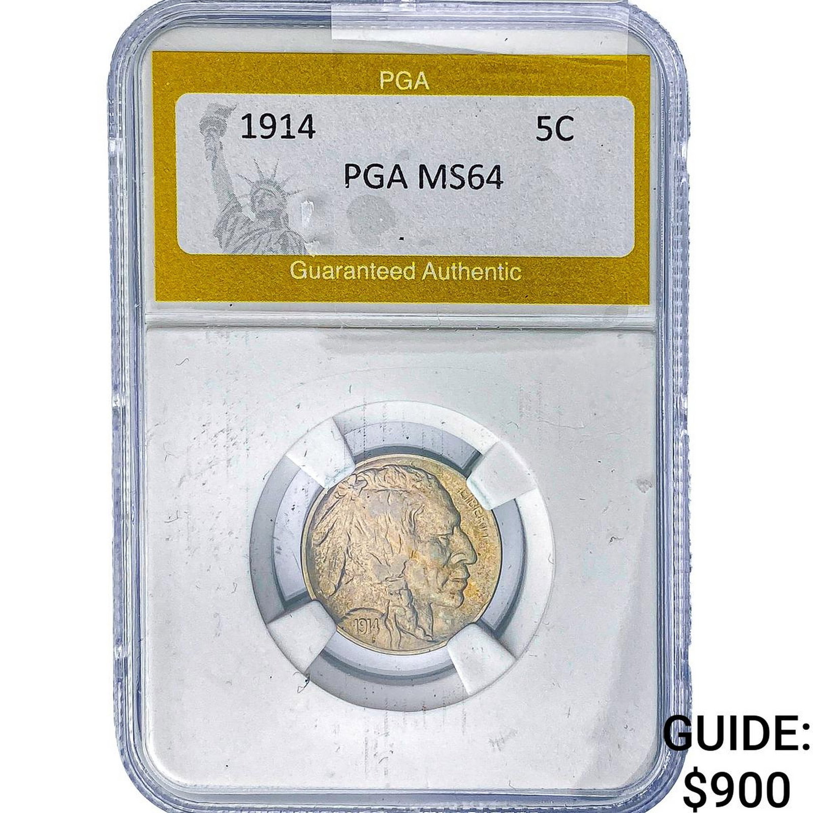 1914 Buffalo Nickel PGA MS64: 1914 Buffalo Nickel PGA MS64